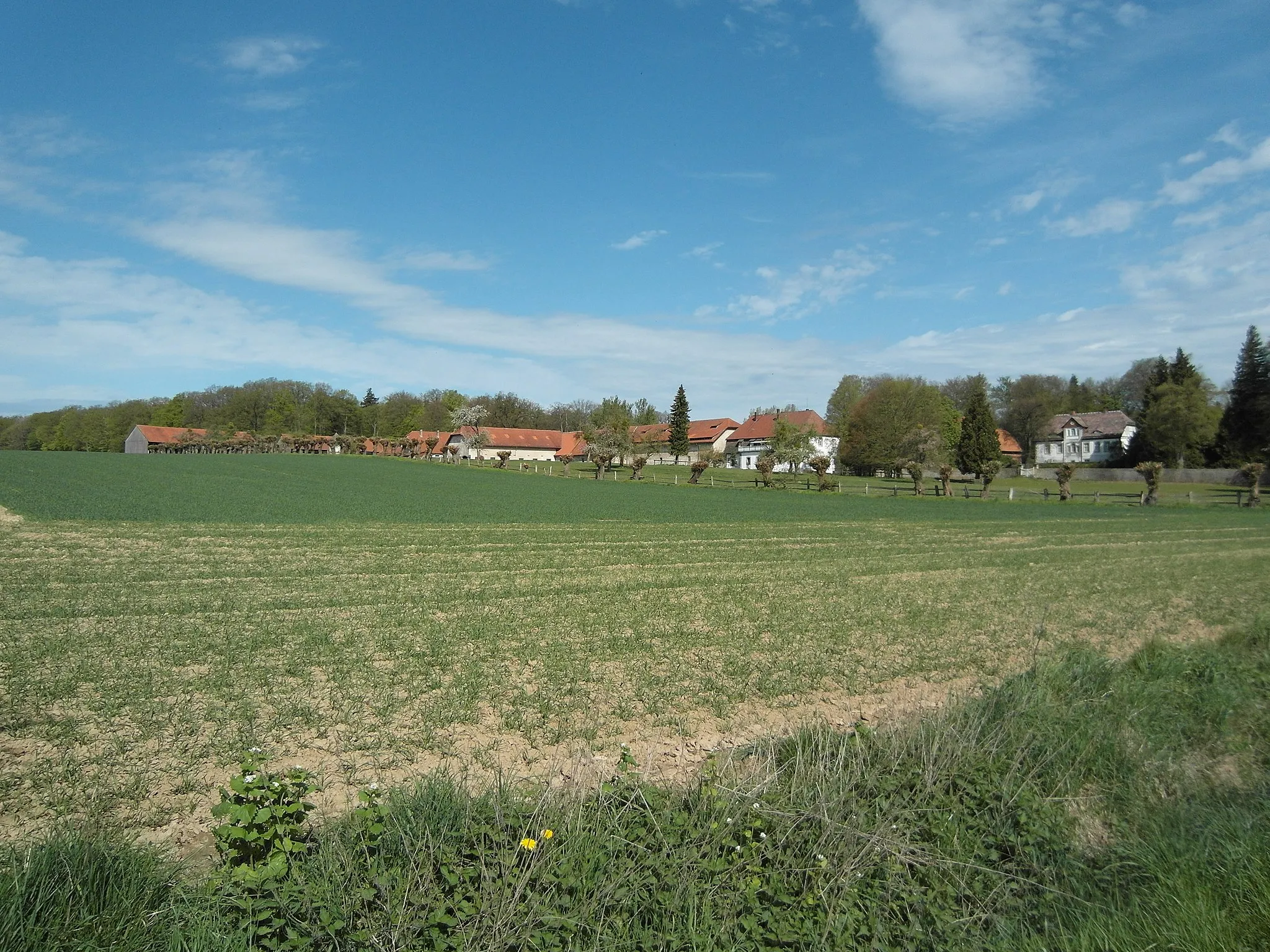 Photo showing: Dieses Foto zeigt das Gut Abbenburg in der Nähe von Bökendorf.
This is a photograph of an architectural monument. It is on the list of cultural monuments of Brakel, no. 108.