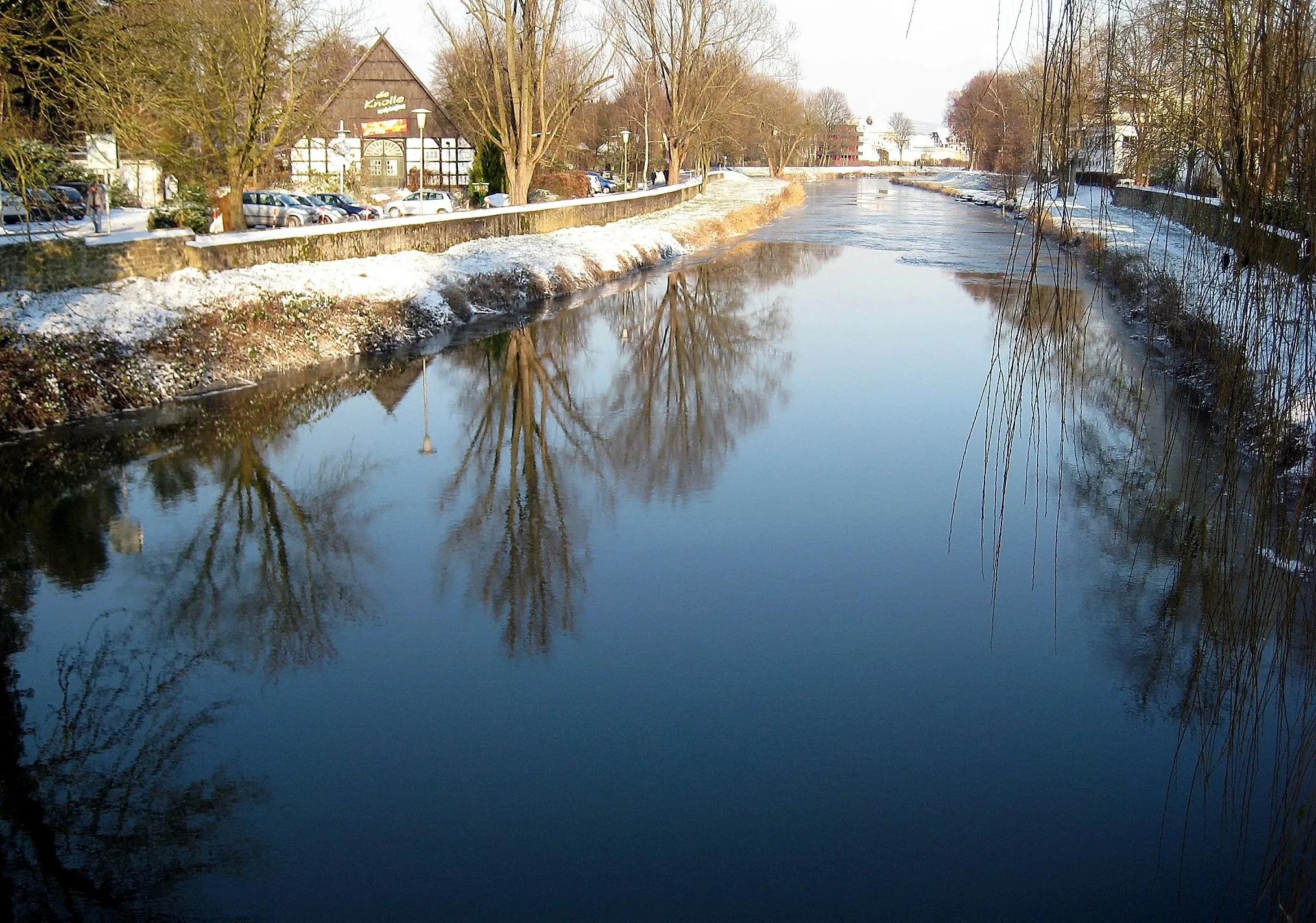 Photo showing: Else River in Bünde, District of  Herford, North Rhine-Westphalia, Germany.