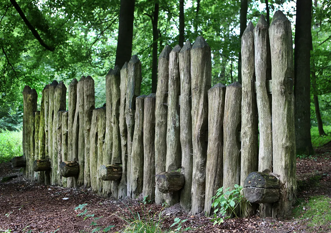 Photo showing: Grotenburg, Detmold, rekonstruierter Wall "Großer Hünenring"