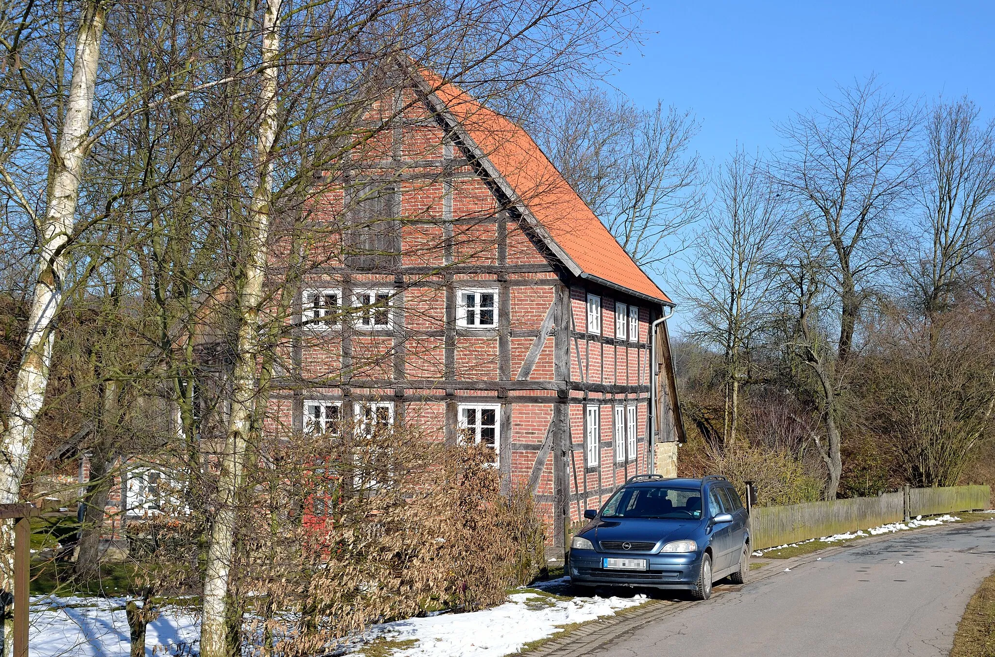 Photo showing: ehemaliger Fachwerkspeicherbau, heute Wohnhaus