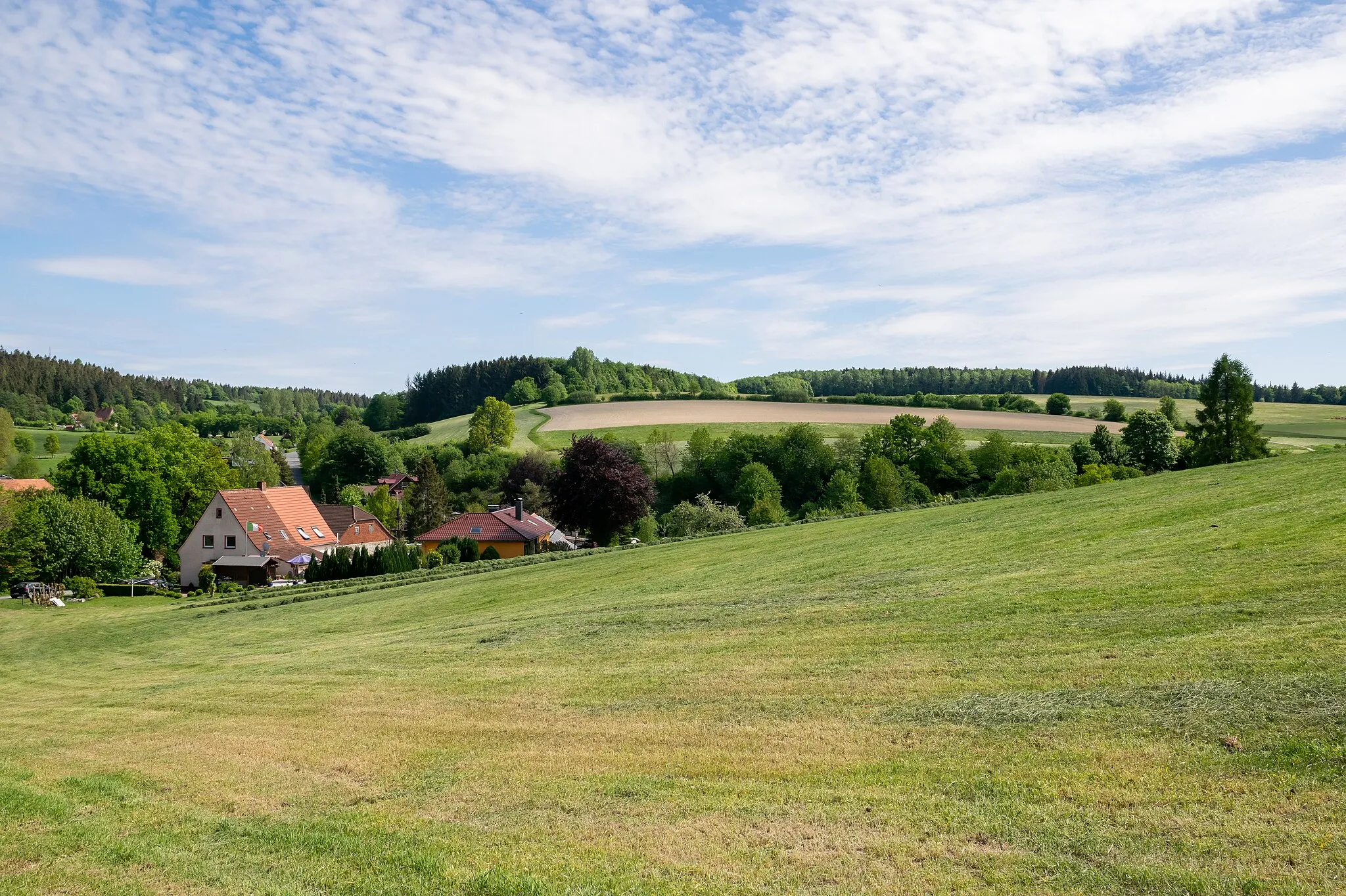 Photo showing: Landschaftsschutzgebiet Egge-Gebiet und Lipper Bergland mit Bielefelder Osning, Paderborner Hochfläche und Hellwegbörden bei Horn-Bad Meinberg-Kempen, Kreis Lippe