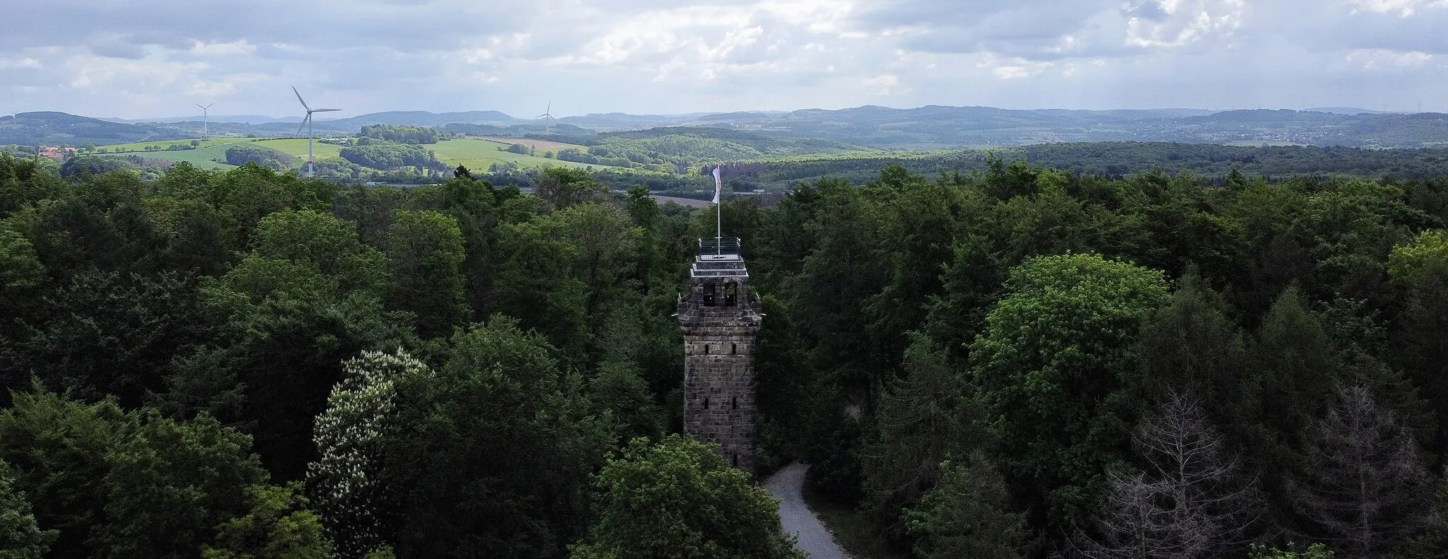 Photo showing: Bismarkturm Herford Luftbild mit Drohne aufgenommen