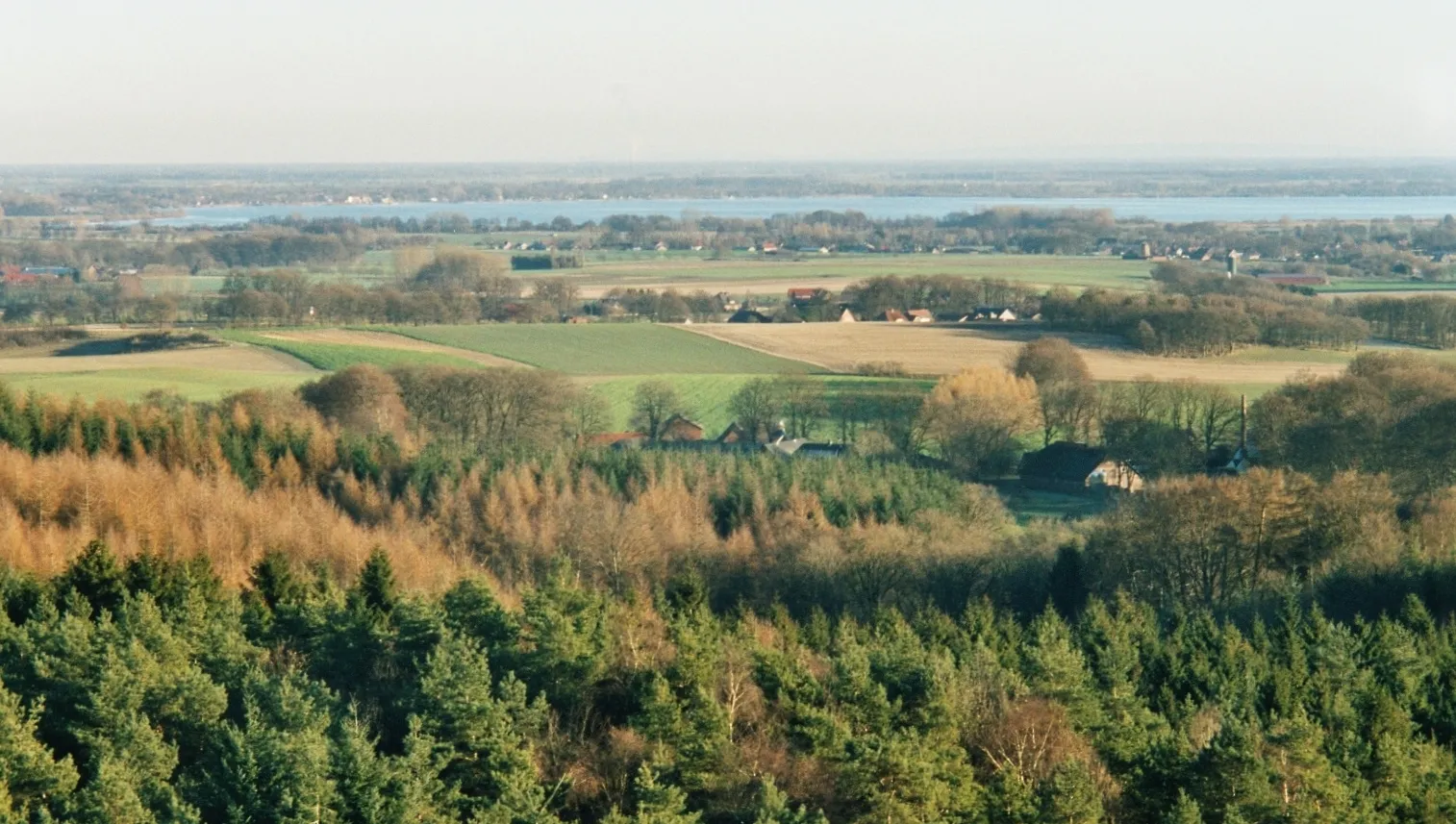 Photo showing: Blick über die Dammer Berge Richtung Dümmer vom Aussichtsturm Mordkulenberg aus