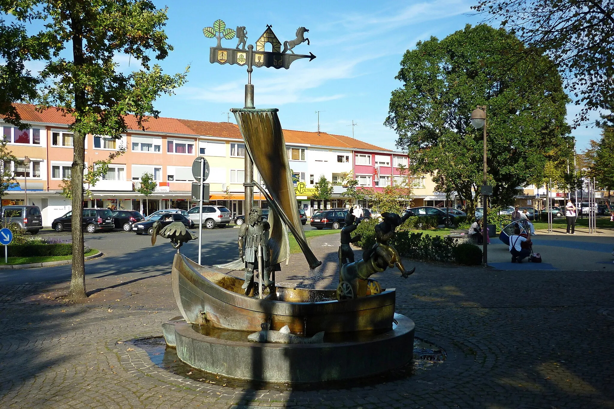Photo showing: Espelkamp. Figurenbrunnen an der Breslauer Straße.