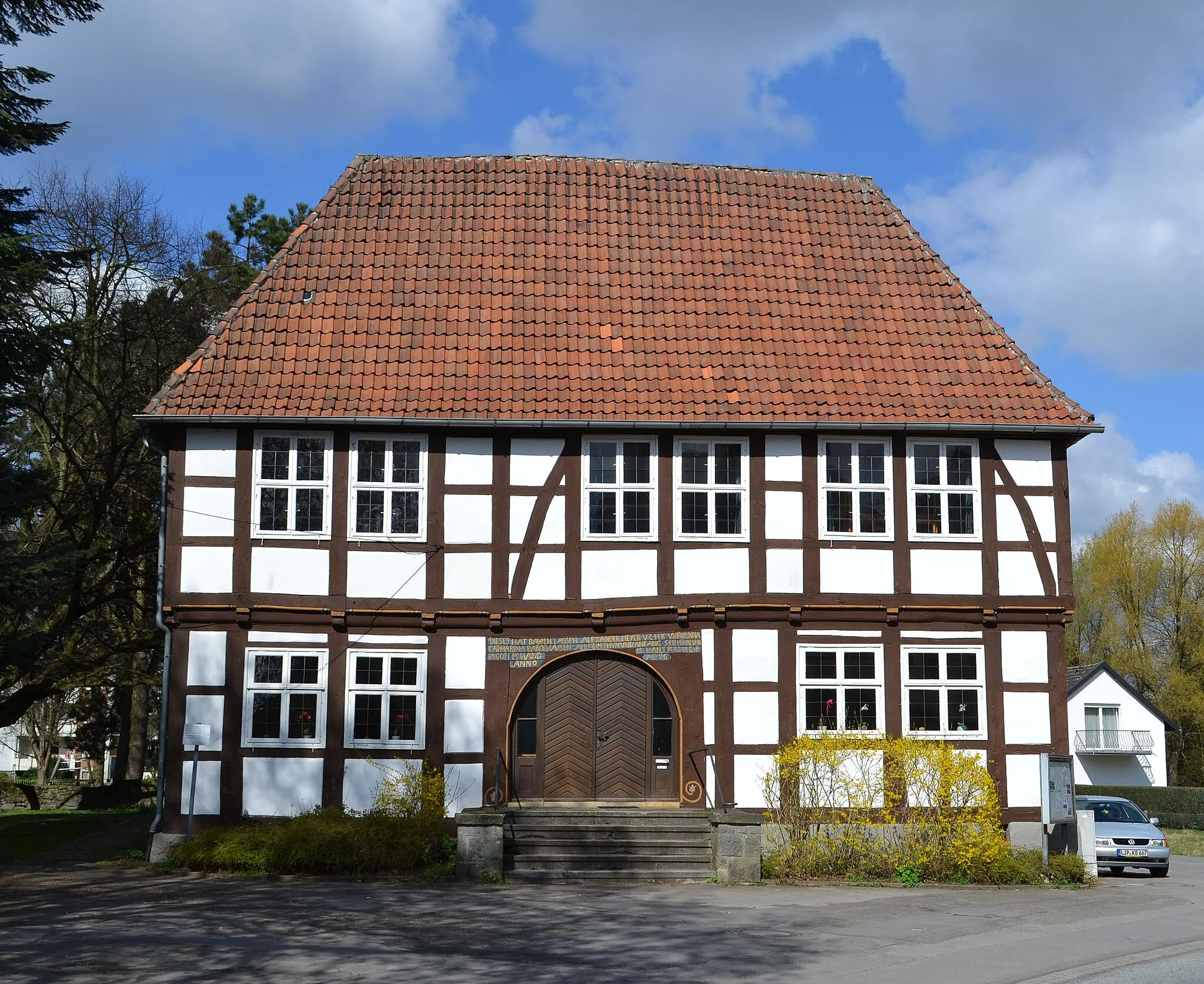 Photo showing: Baudenkmal Detmold
Nr. 158 - Fachwerkbau (ehemaliger Wendt'scher Hof)

Am Krugplatz 5