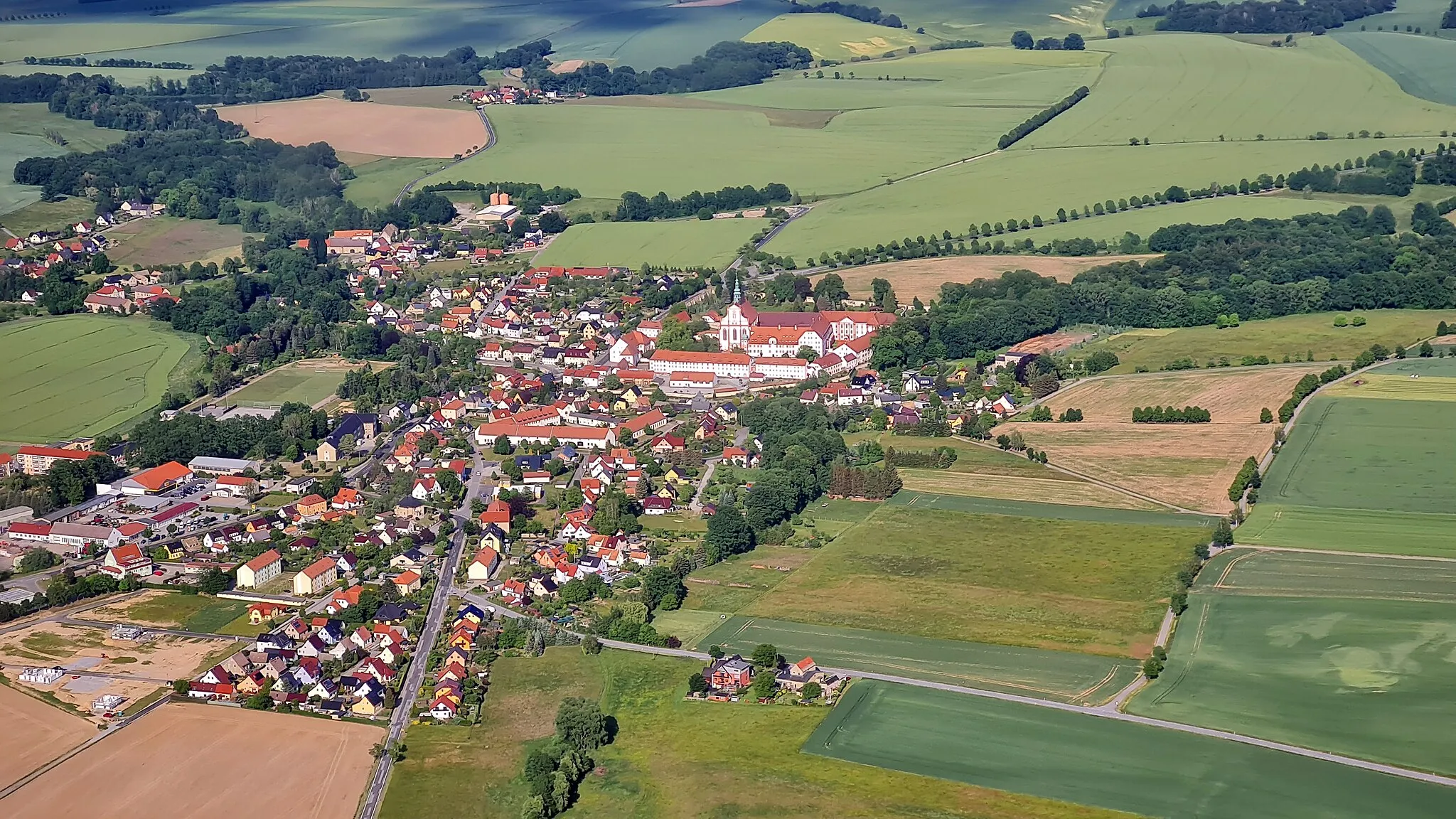 Photo showing: Luftbild vom Kloster St. Marienstern in Panschwitz-Kuckau