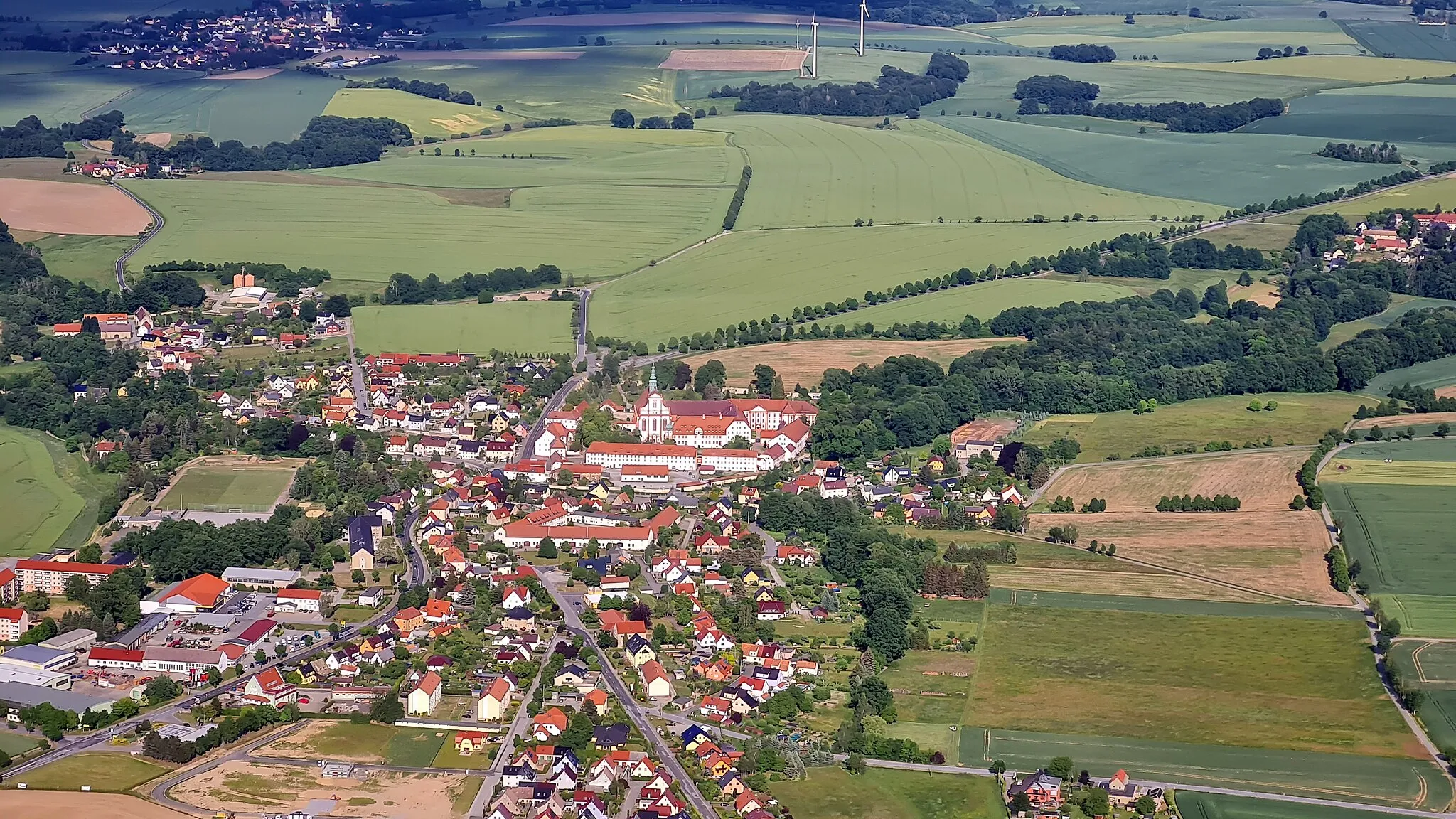 Photo showing: Luftbild vom Kloster St. Marienstern in Panschwitz-Kuckau