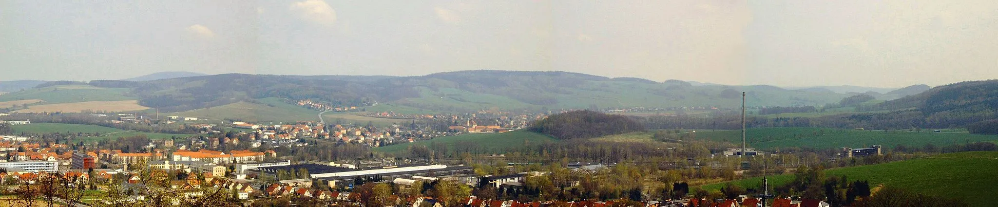 Photo showing: Panoramabild des Hohwaldgebietes von der Götzinger Höhe aus aufgenommen