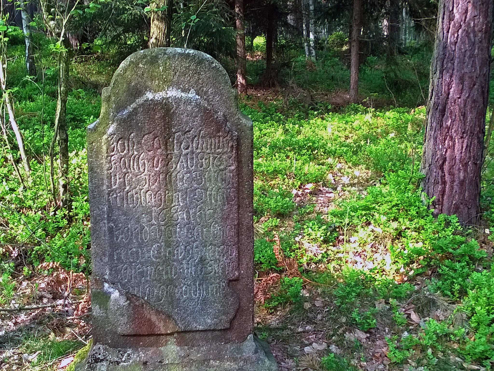 Photo showing: Gedenkstein bei Jänkendorf