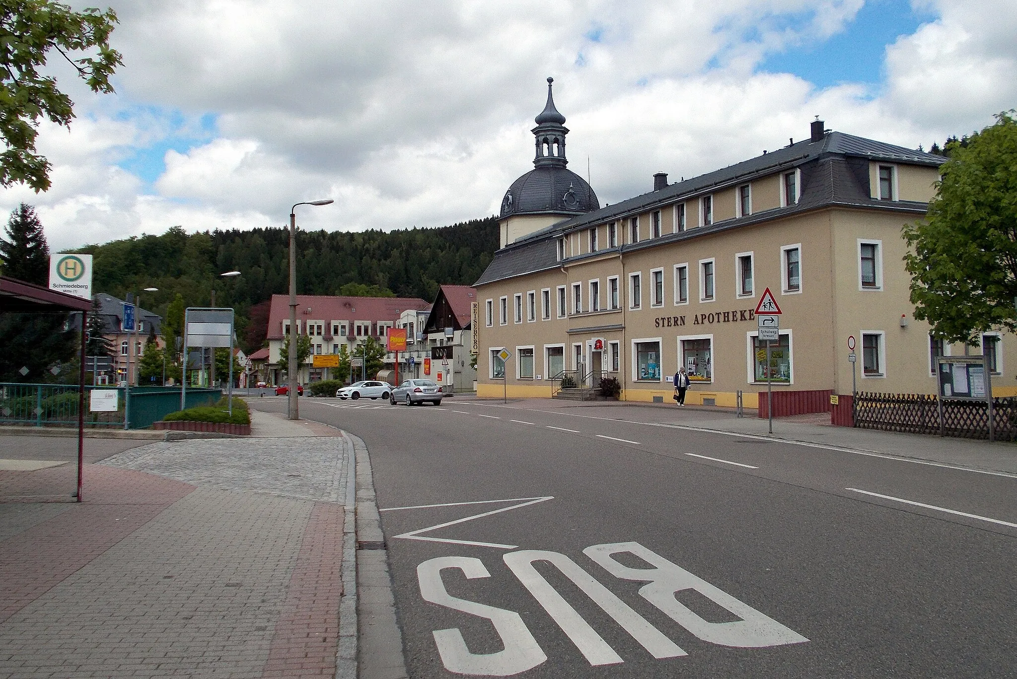 Photo showing: Blick von der Altenberger Straße in Richtung Markt (Norden) - Dokumentation