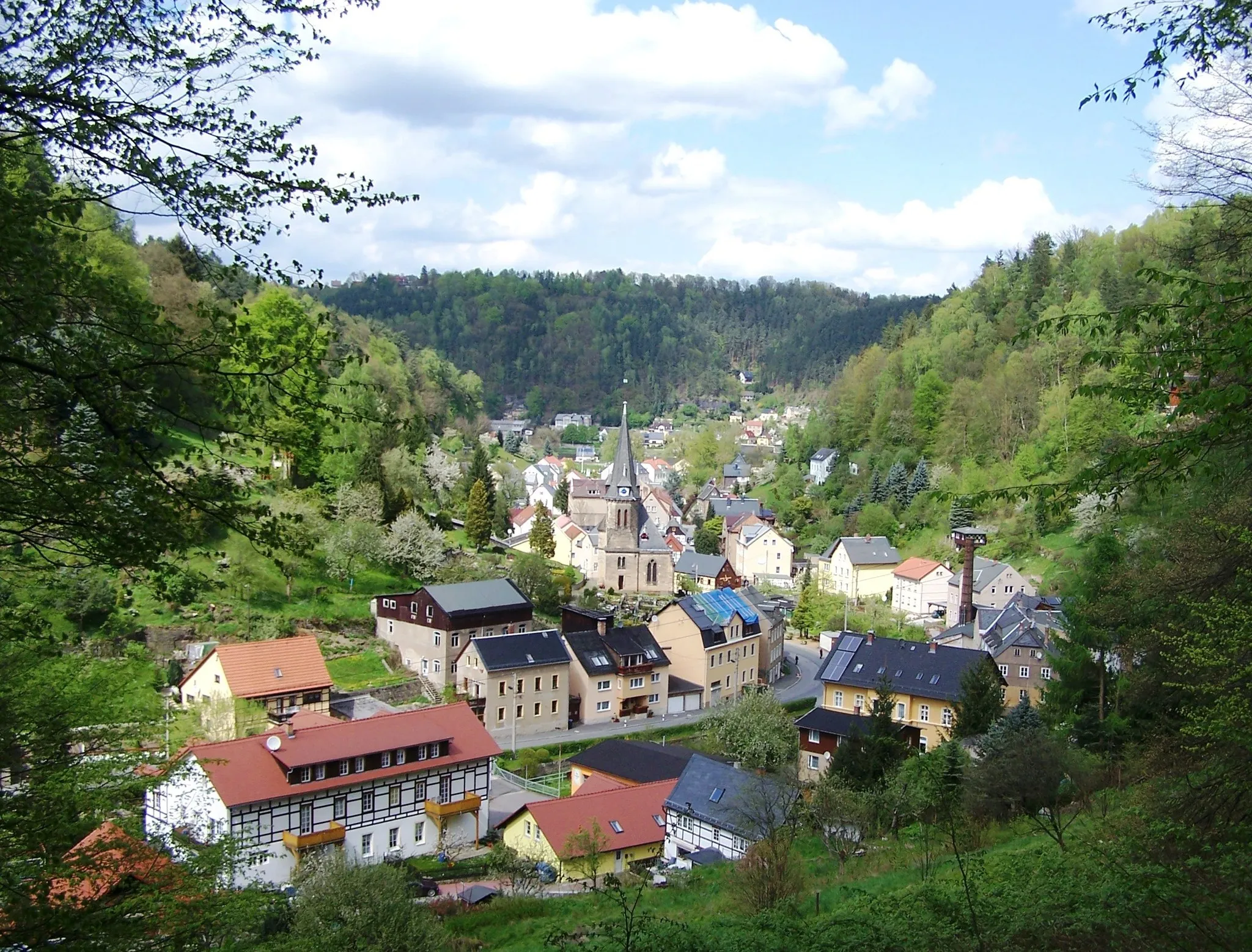Photo showing: Krippen, Sächsische Schweiz