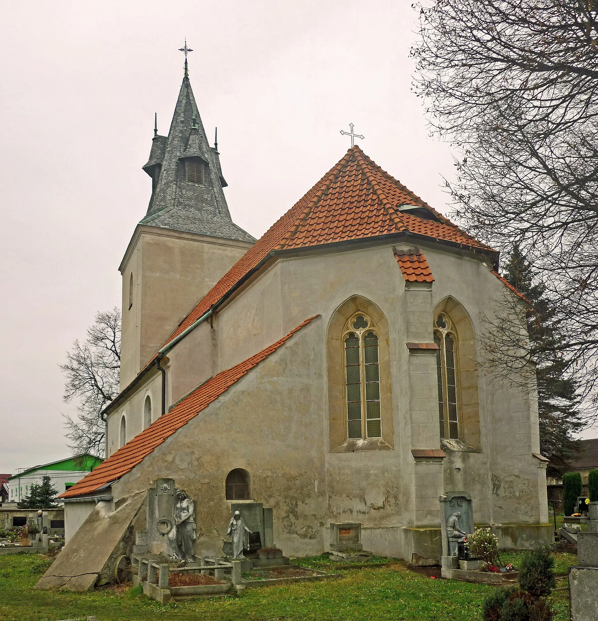 Photo showing: Wenzelskirche in Raudnig (Roudníky)