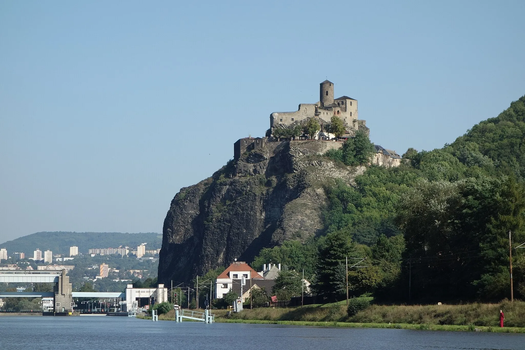 Photo showing: Střekov (castle) in Usti