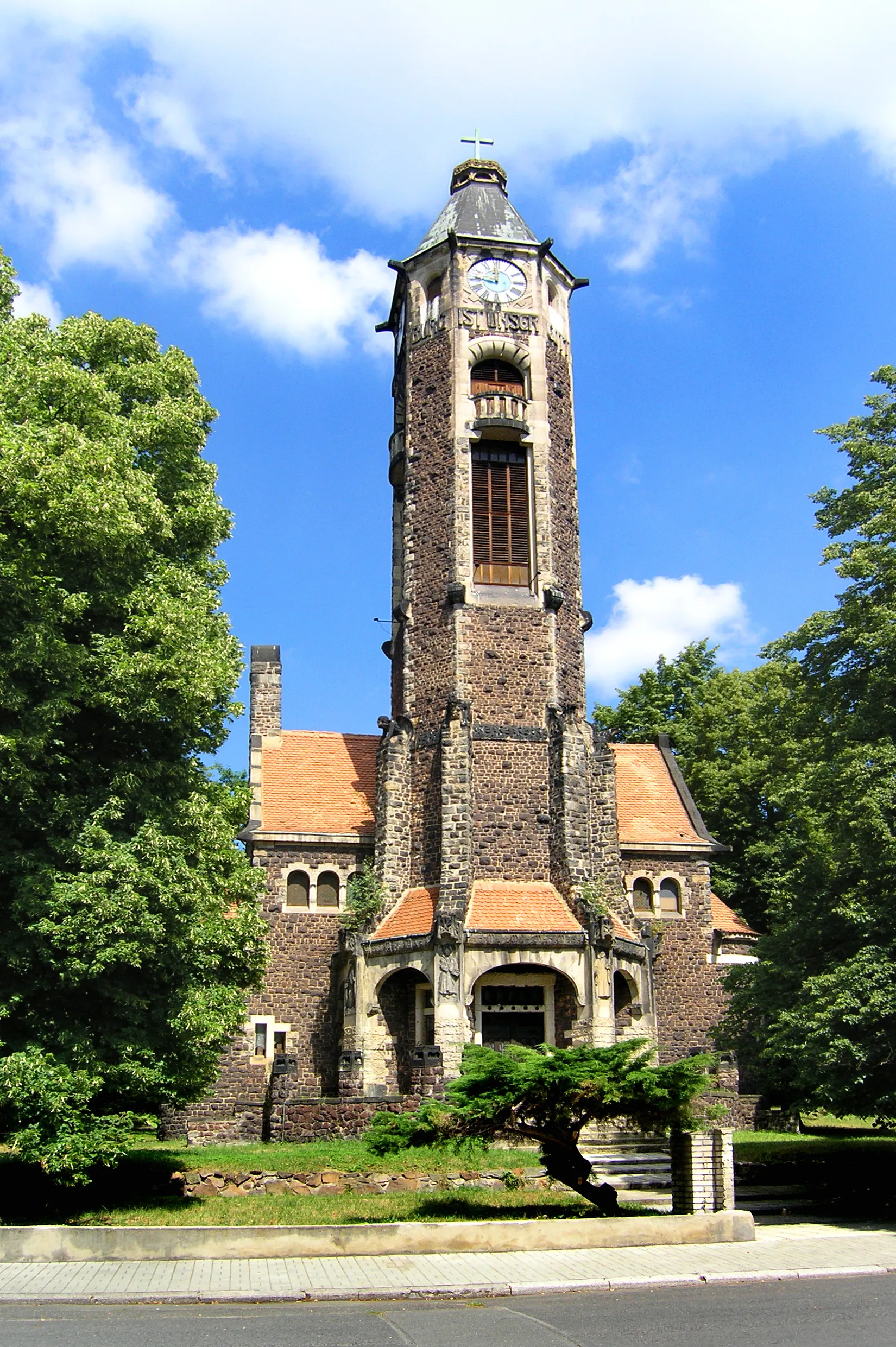 Photo showing: Evangelic church in Hrob town, Czech Republic