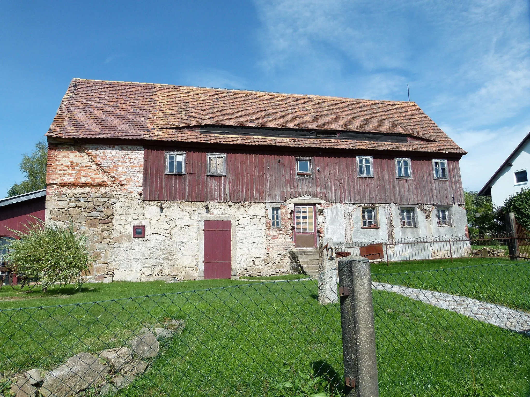 Photo showing: Denkmalgeschütztes Umgebindehaus, Alte Straße 12 Großdehsa, Löbau