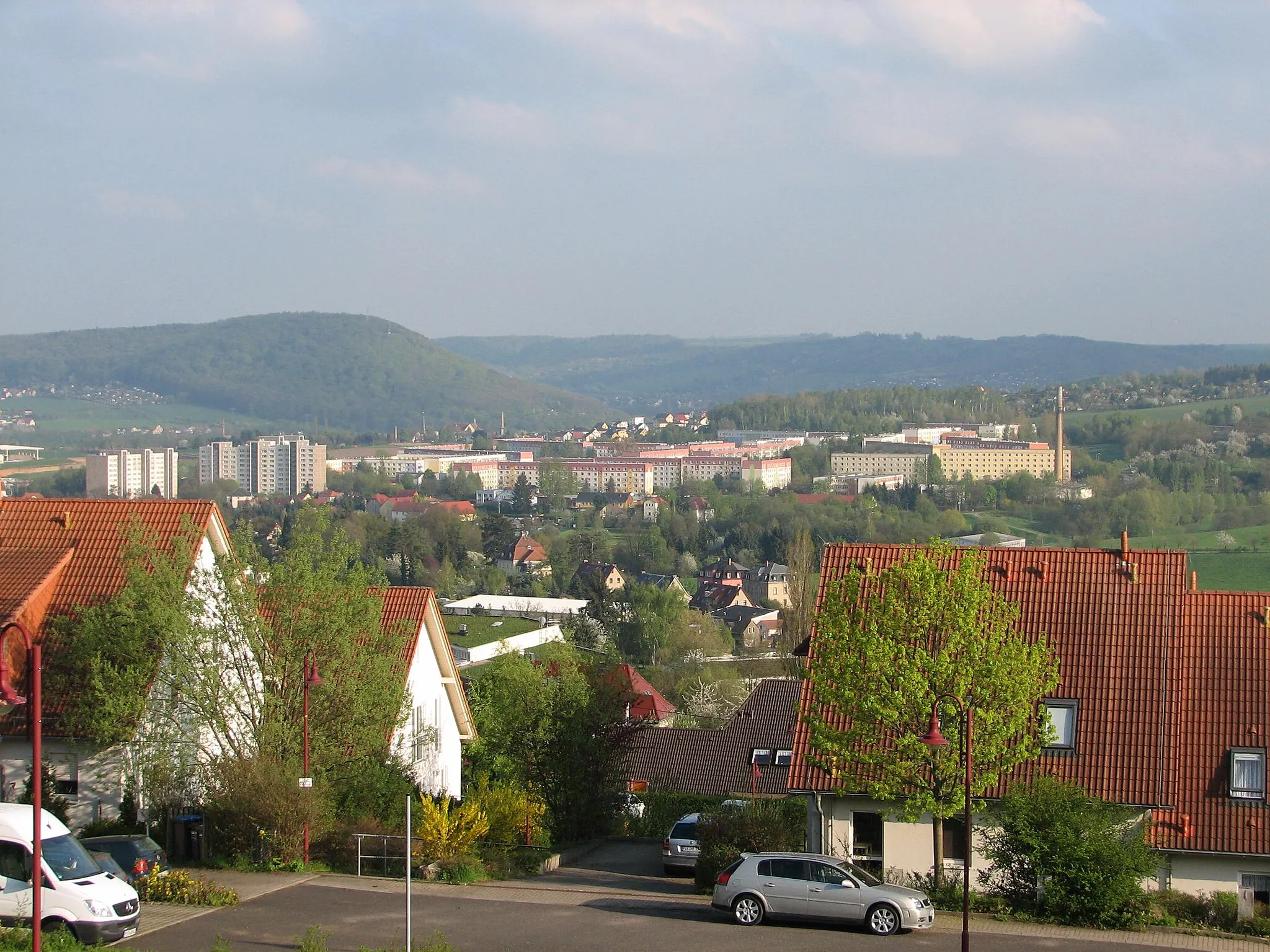 Photo showing: Blick von Wurgwitz auf das Zauckeroder Neubauviertel