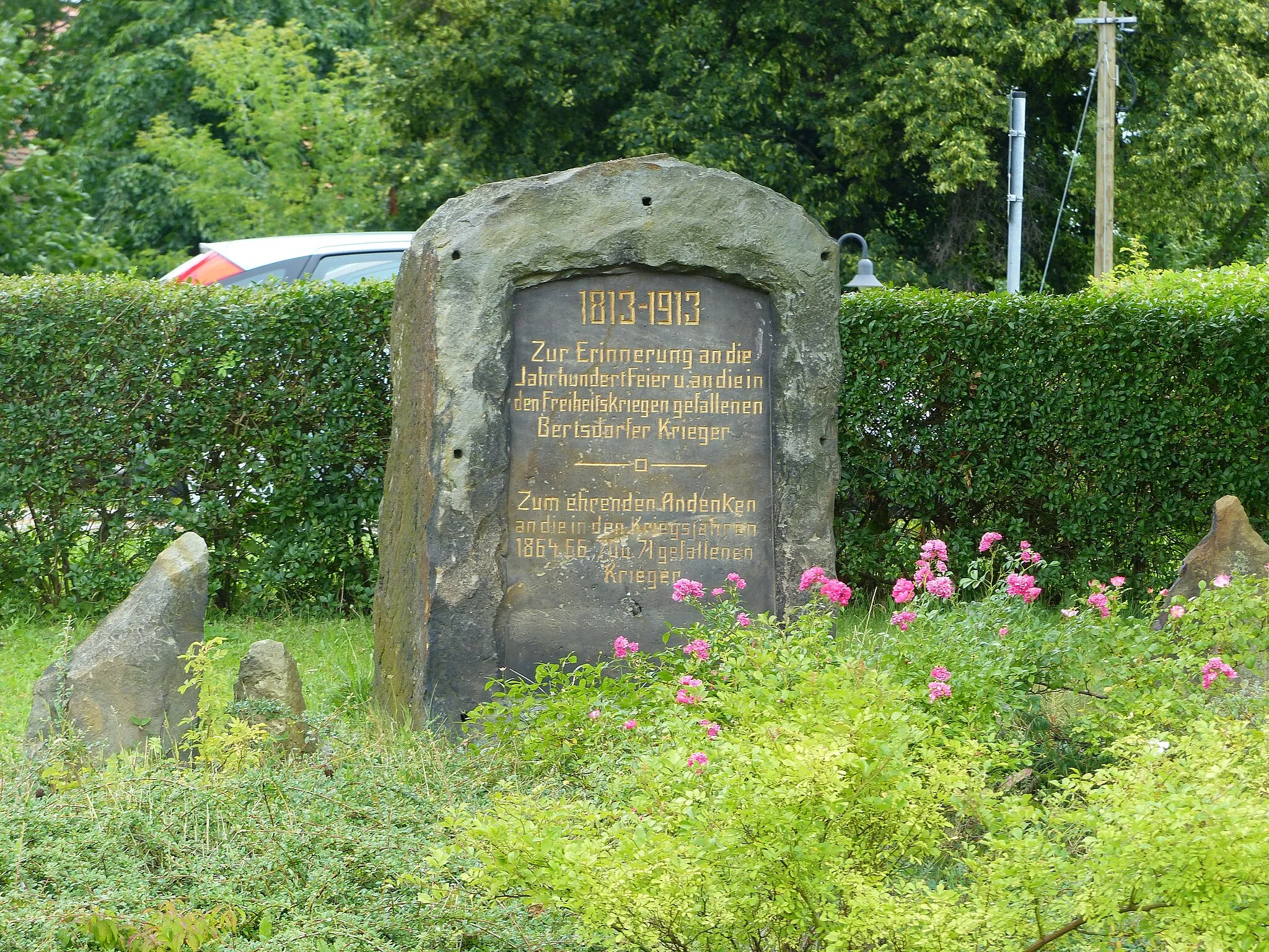 Photo showing: Kriegerdenkmal 1813-1913 in Bertsdorf