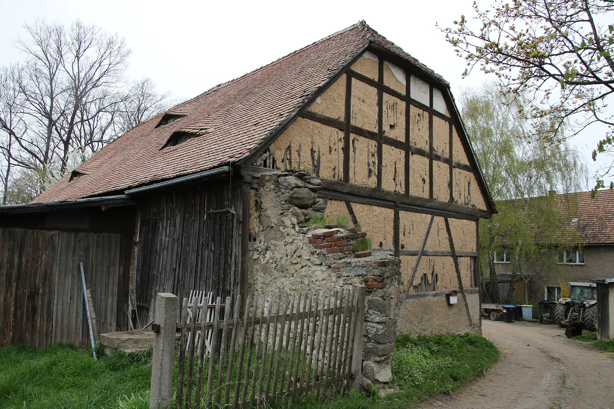 Photo showing: Wohnstallhaus An der Hohle 2, Ebersdorf, Löbau, Sachsen