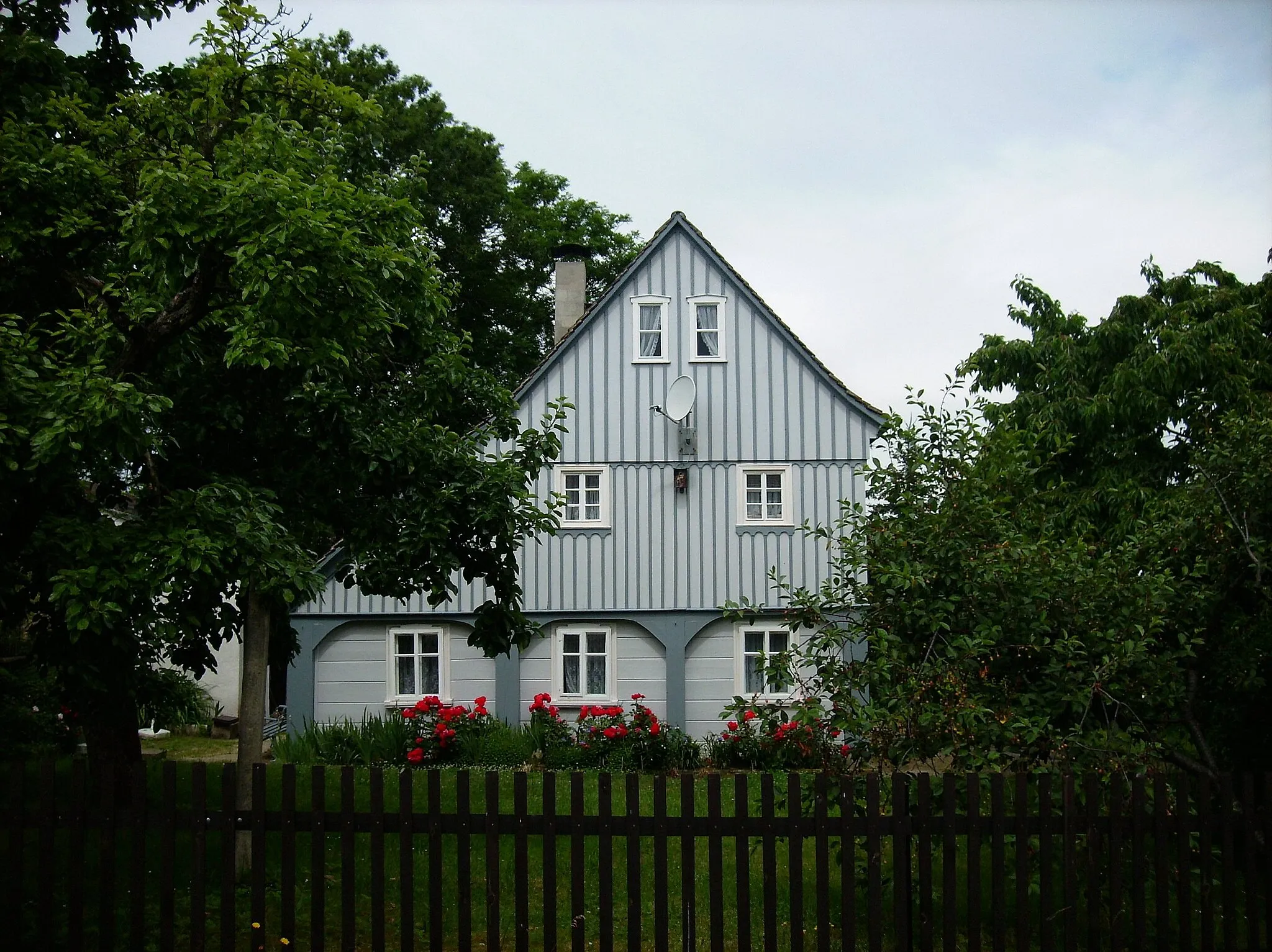 Photo showing: Umgebindehaus in Eichgraben (Zittau, Görlitz district, Saxony)