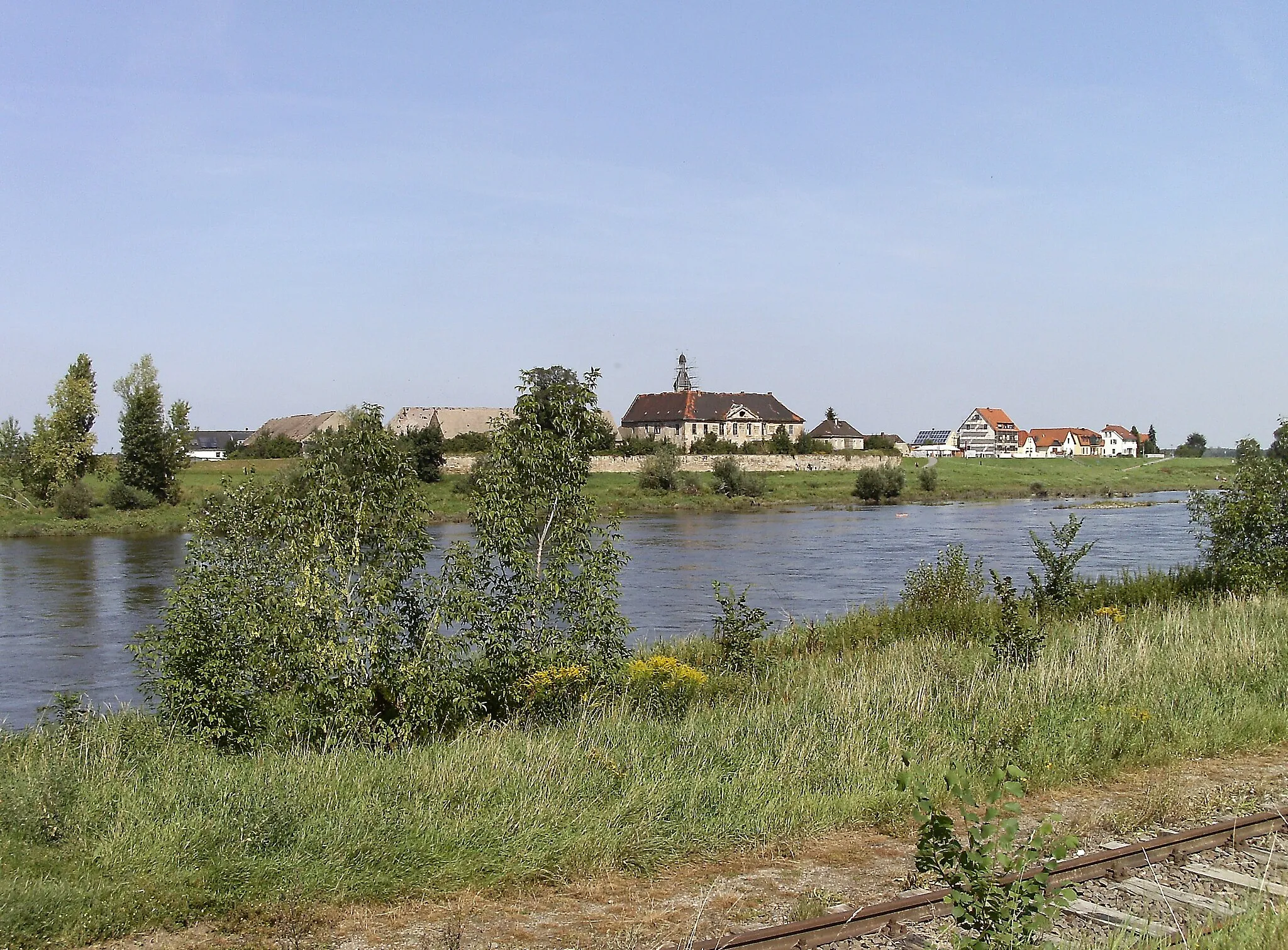 Photo showing: Elbe river at Promnitz (Zeithain, Meissen district, Saxony)