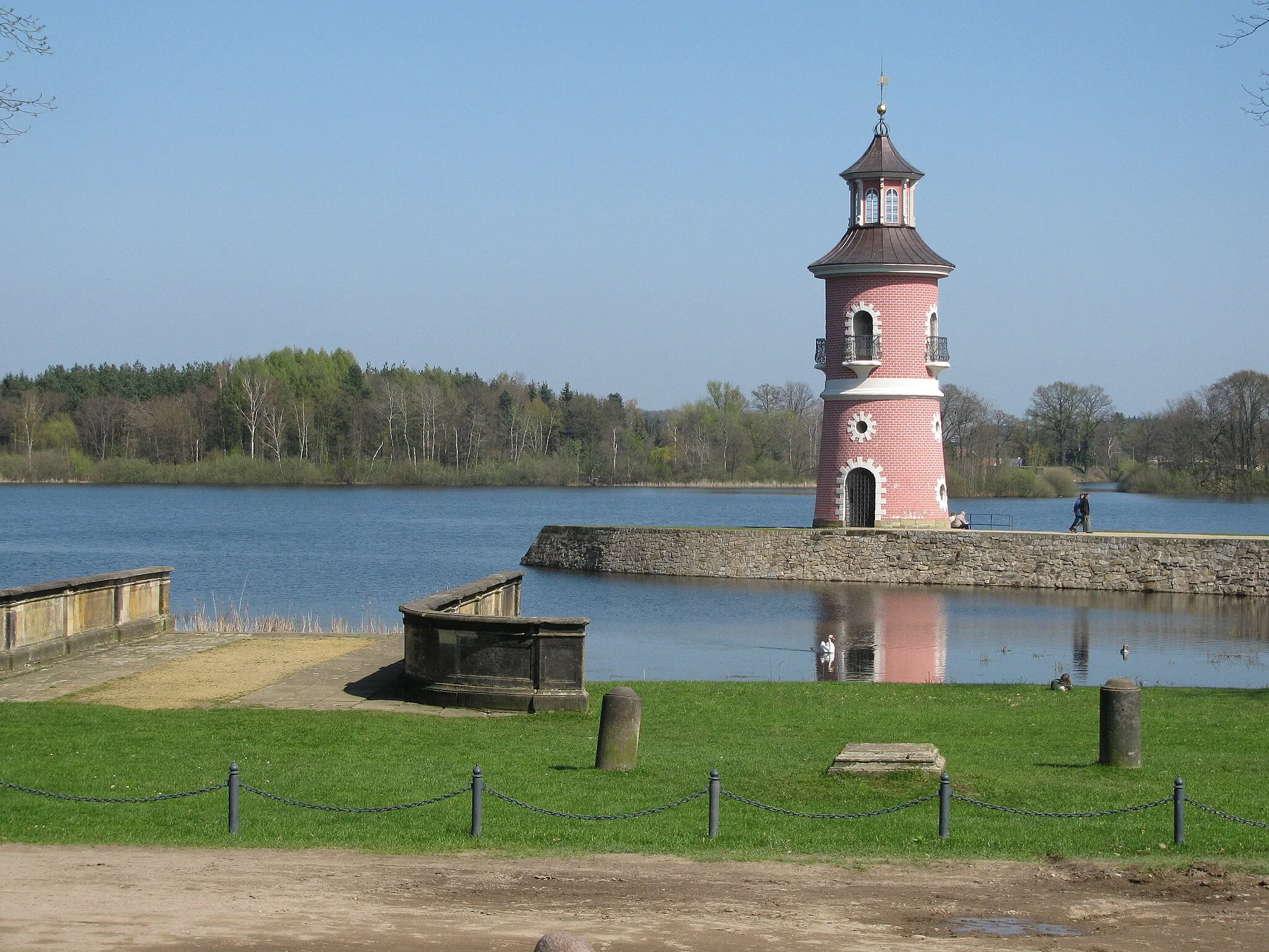 Photo showing: Leuchtturm Moritzburg, Sachsen, am Niederen Großteich bei Bärnsdorf