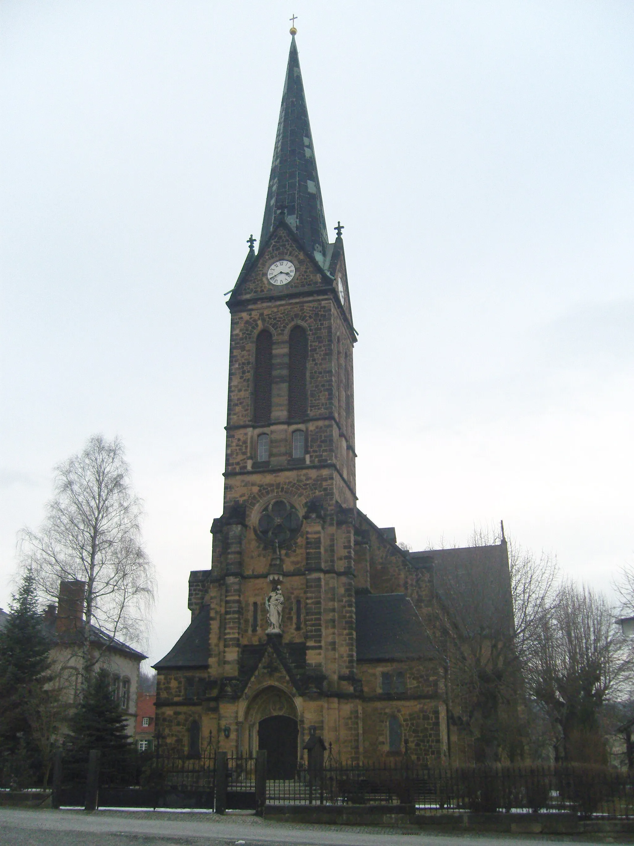 Photo showing: Katholische Kirche in Sebnitz