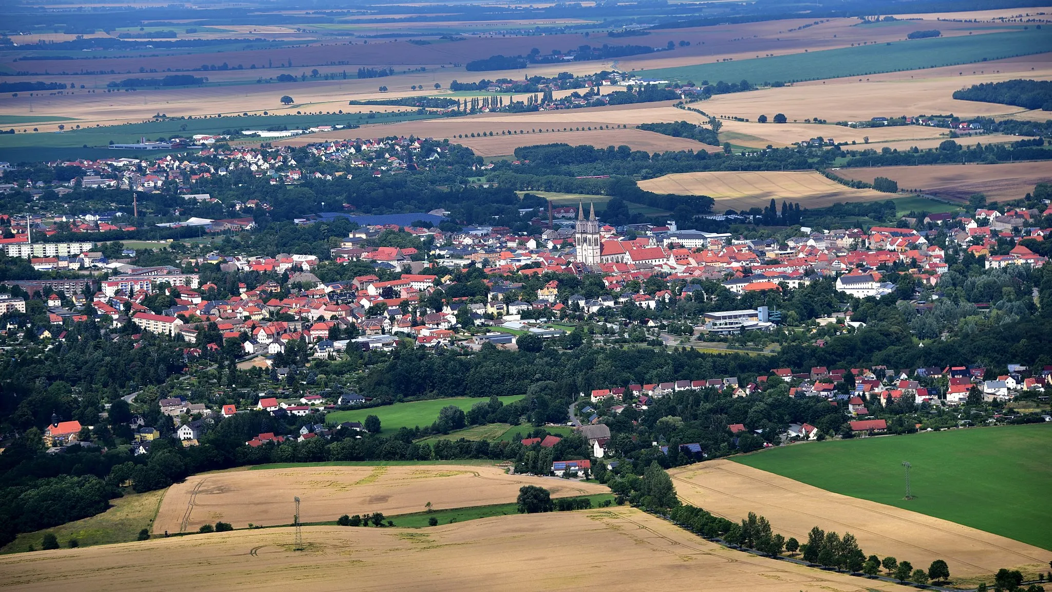 Photo showing: Oschatz, Luftaufnahme (2017)