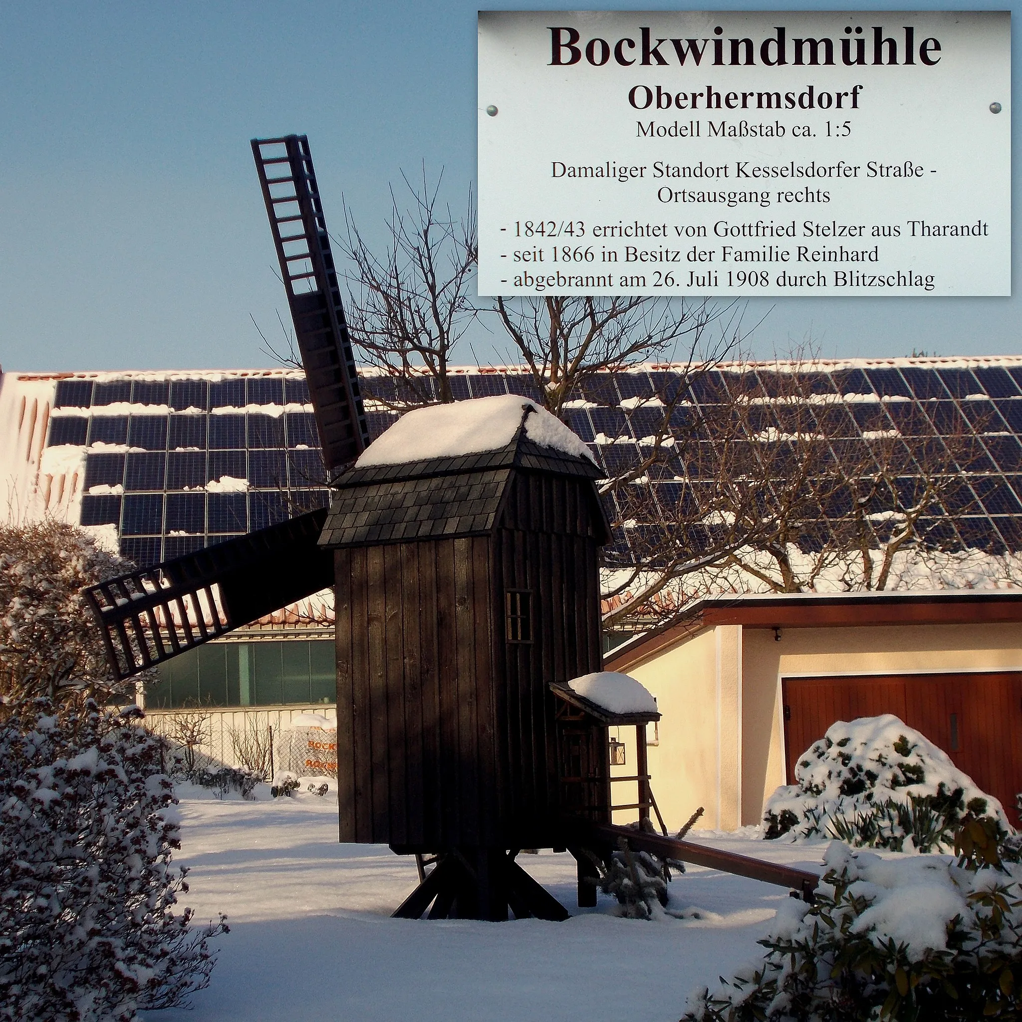 Photo showing: 2016 Oberhermsdorf Modell Bockwindmühle