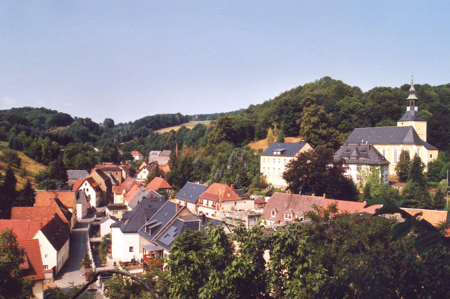 Photo showing: Liebstadt: Blick von Schloss Kuckuckstein auf die Stadt - Denkmalschutzgebiet Liebstadt.