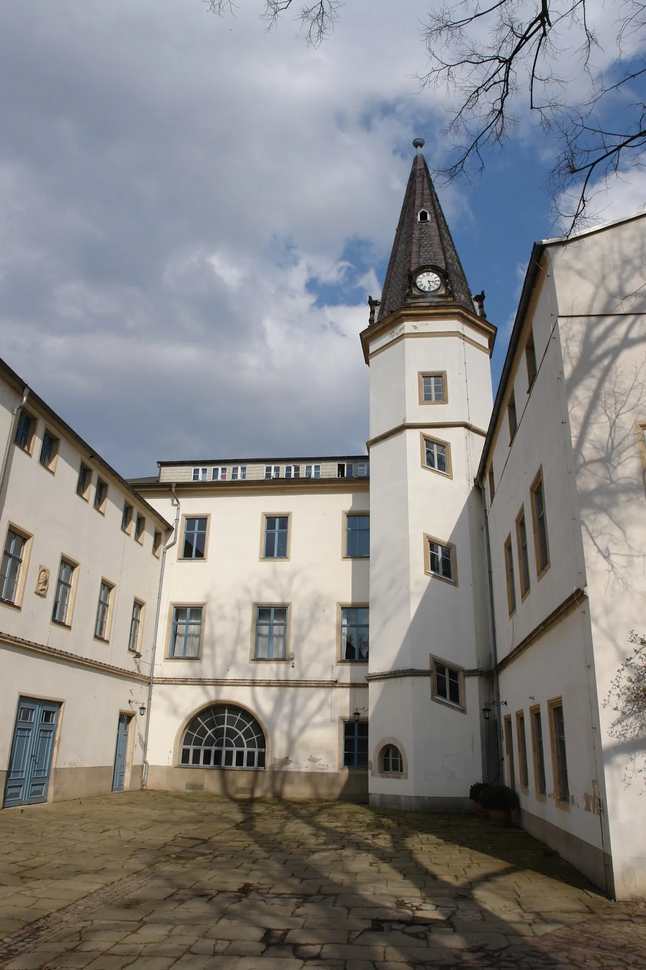 Photo showing: Inner courtyard of Nöthnitz Palace in Bannewitz, near Dresden