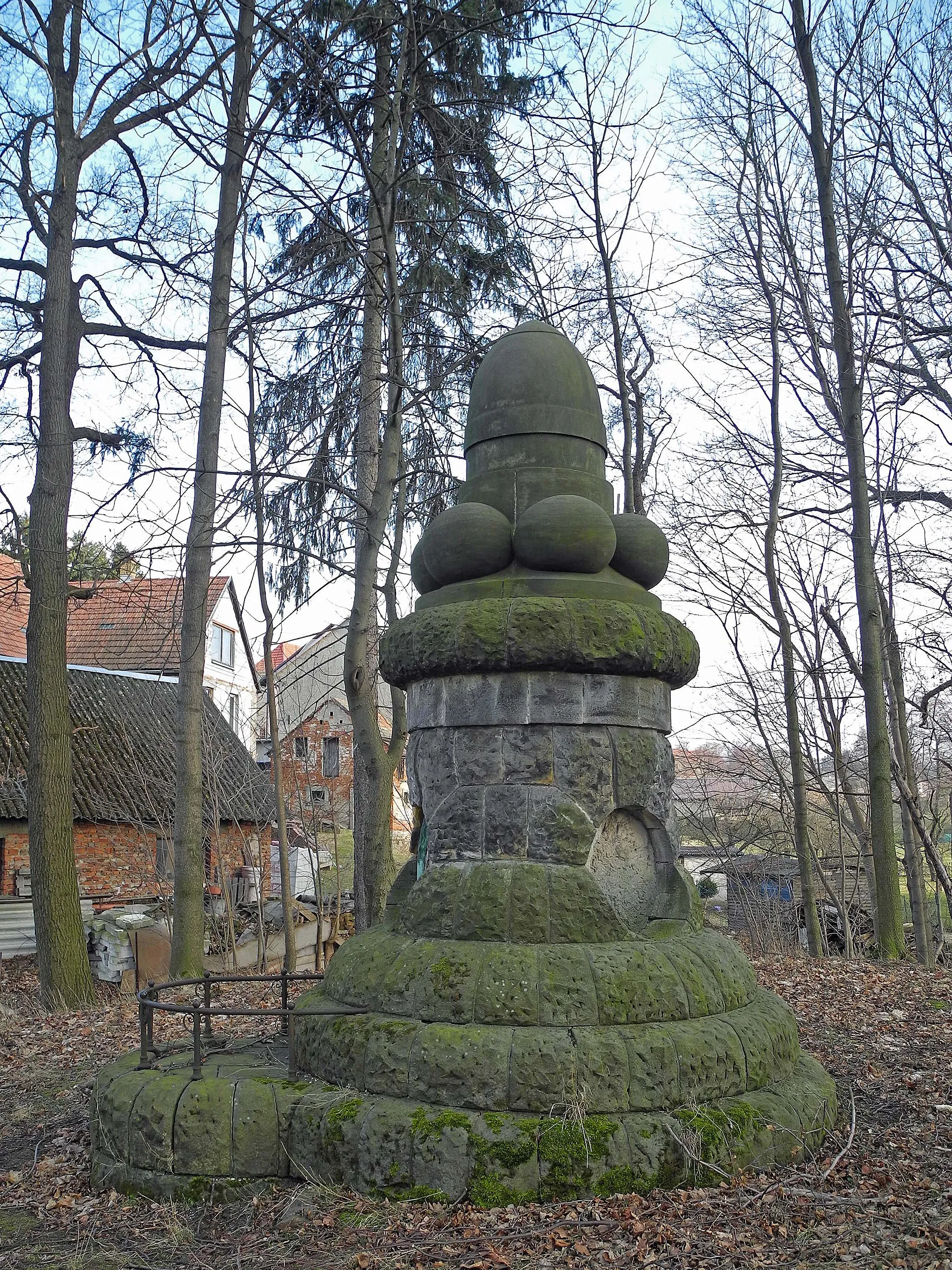 Photo showing: König-Johann-Denkmal (Kriegerdenkmal, 1871) in Reinholdshain, Glashütter Str.