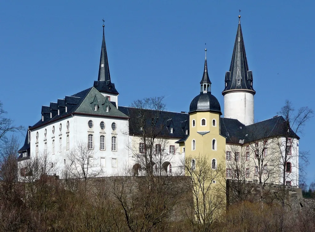 Photo showing: This photo shows Purschenstein Castle in Neuhausen in the ore mountains.