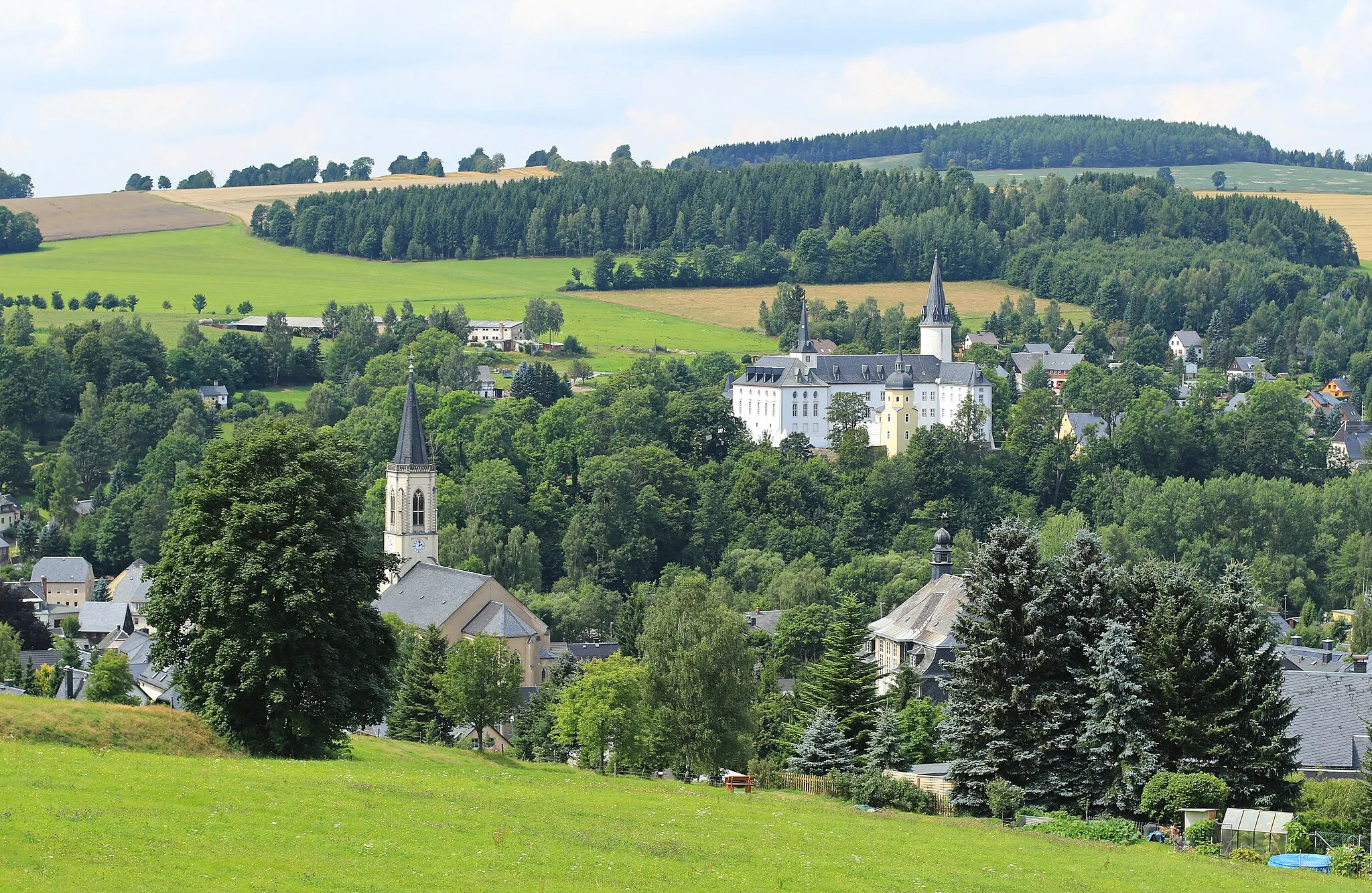Photo showing: Blick auf Neuhausen im Erzgebirge.