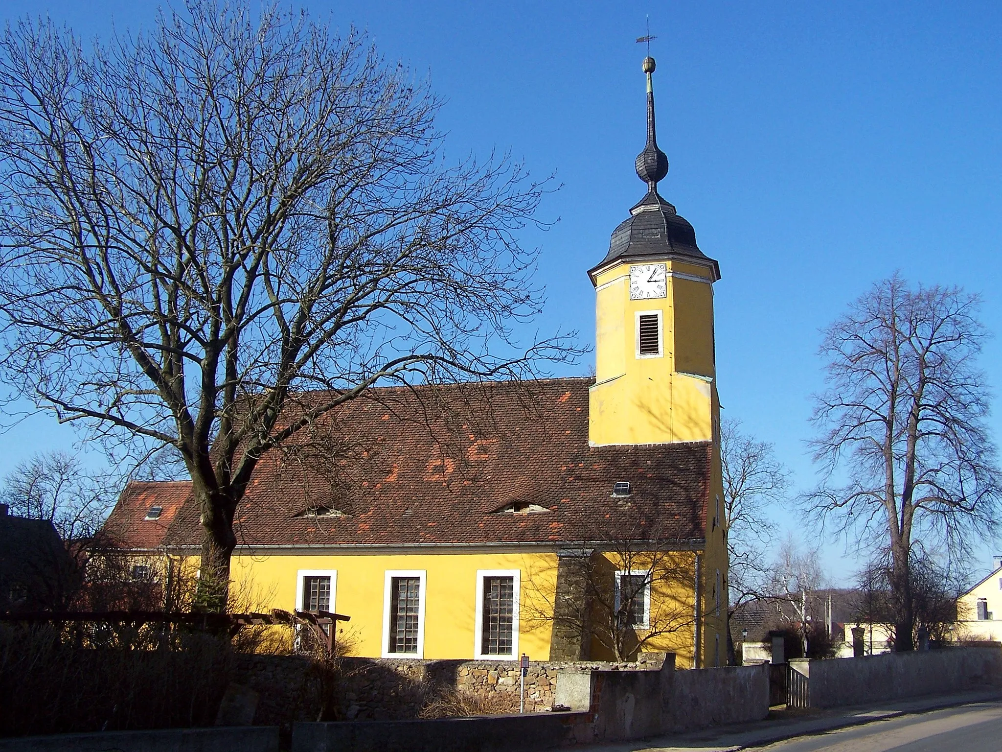 Photo showing: St.-Katharinen-Kirche in Oberau, Gemeinde Niederau, Landkreis Meißen