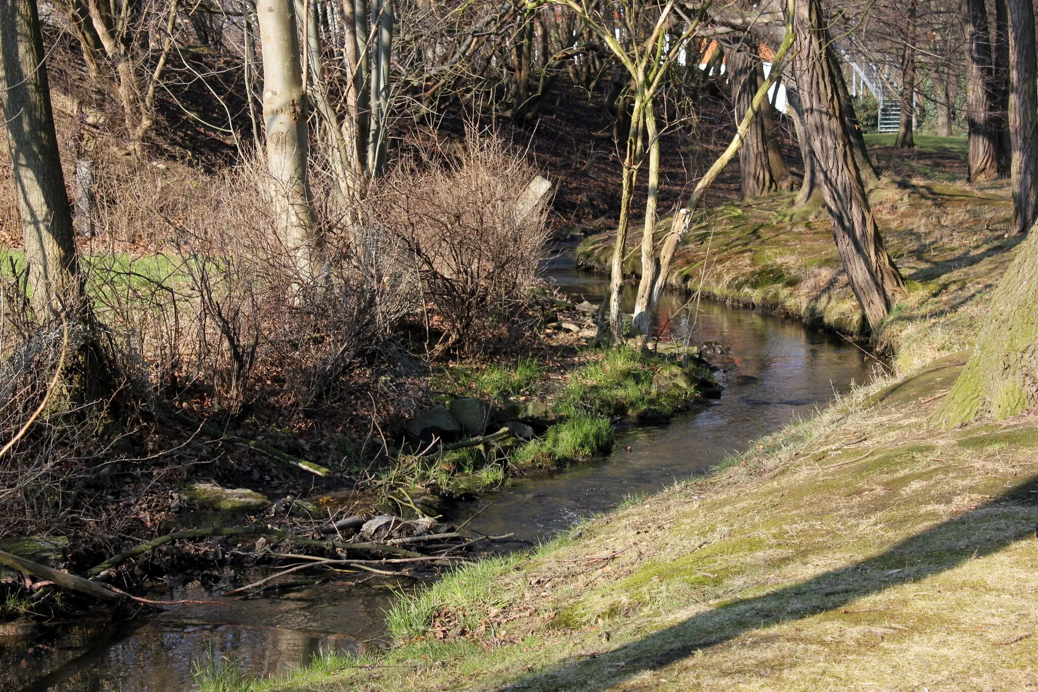 Photo showing: Njebjelčicy; rěčka Jawora we wsy.