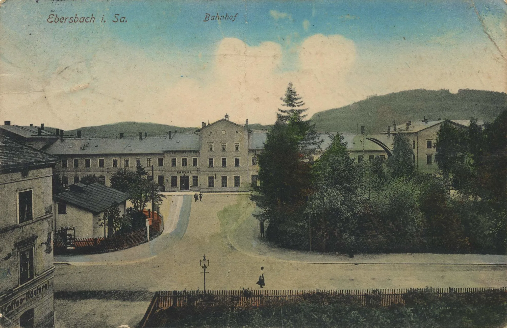 Photo showing: Ebersbach Bahnhof, 1914