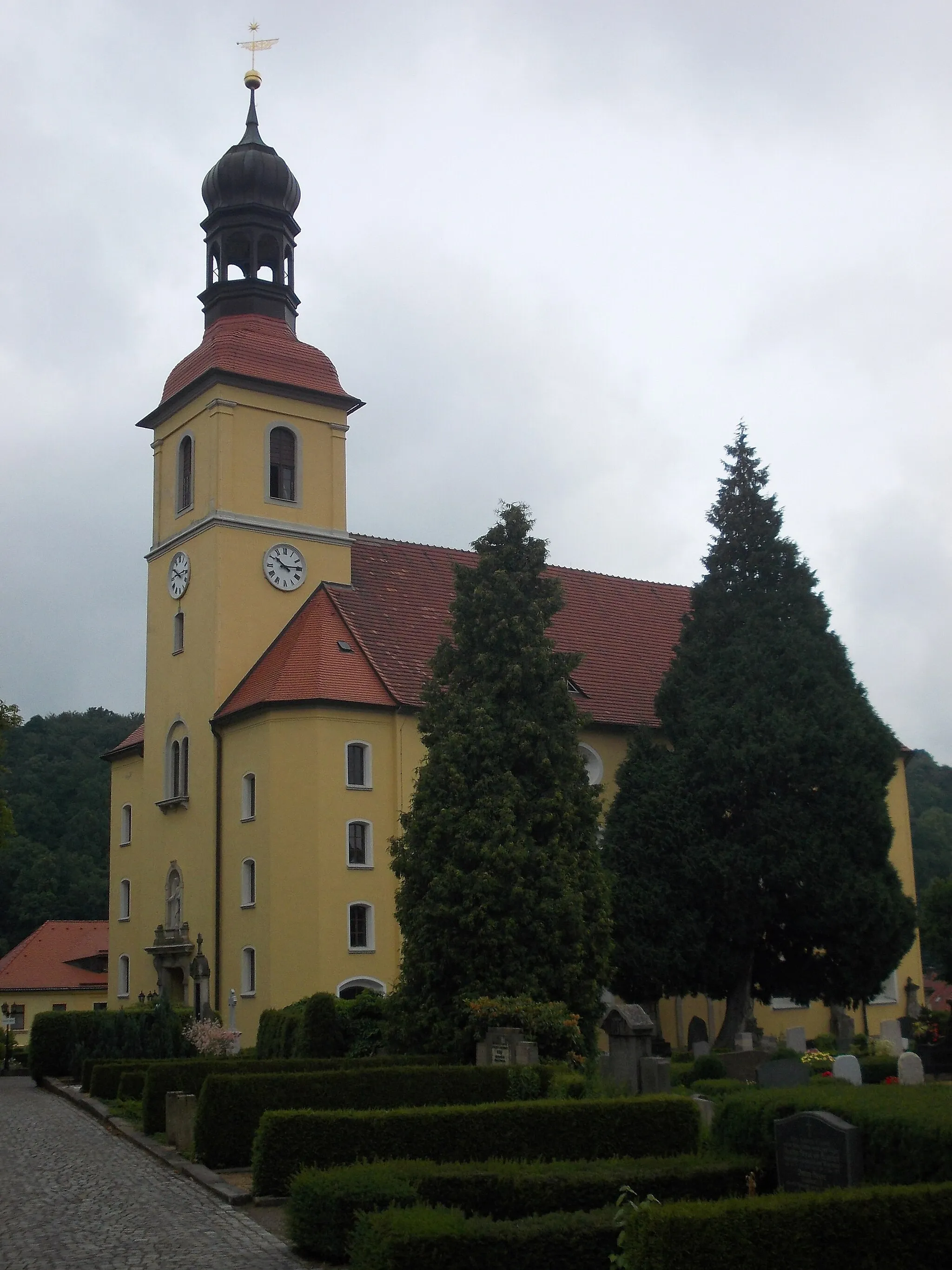 Photo showing: Lutheran church in Grossschönau (Görlitz district, Saxony)