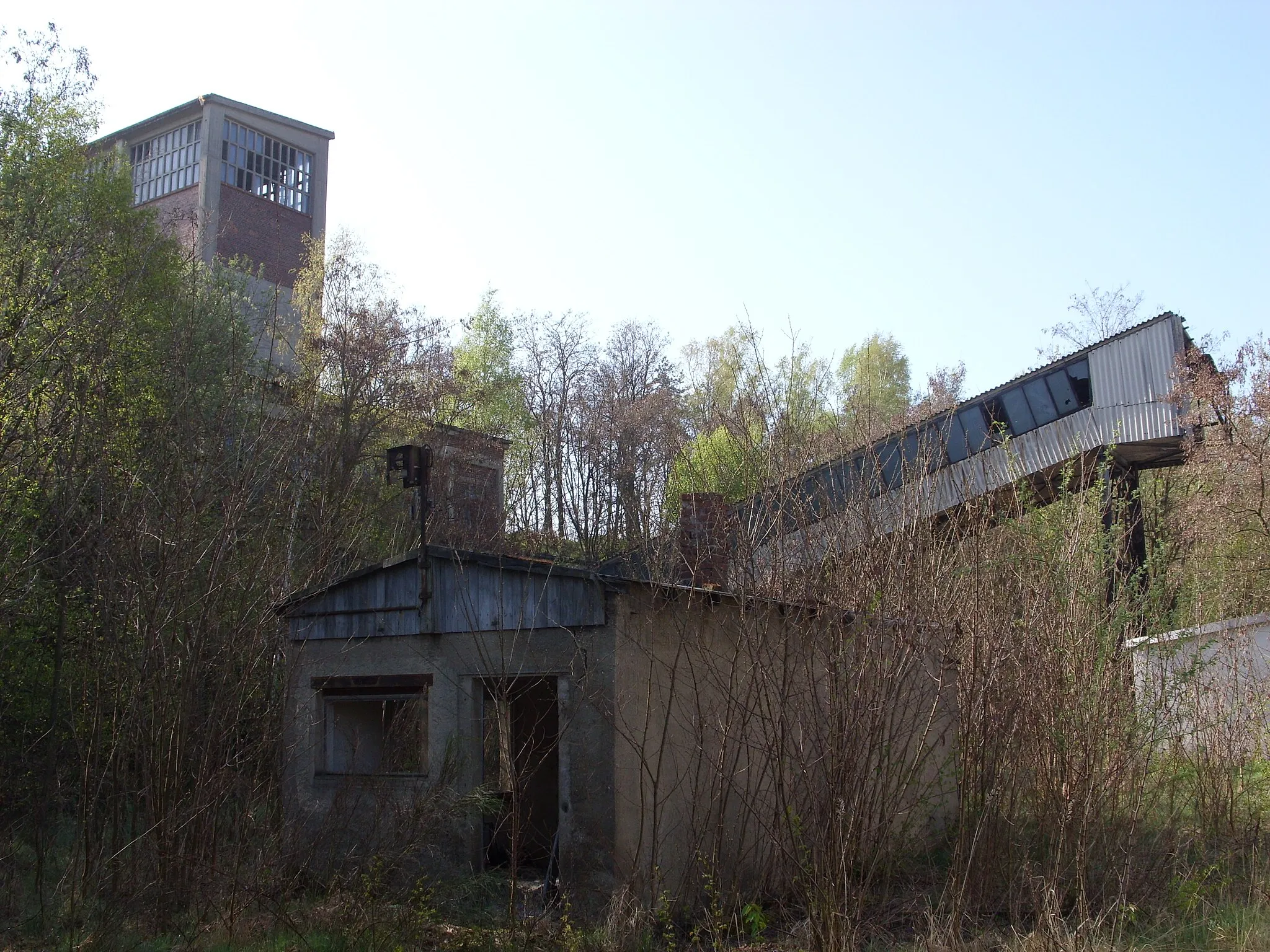 Photo showing: Industrieruinen in Puschwitz, Landkreis Bautzen.