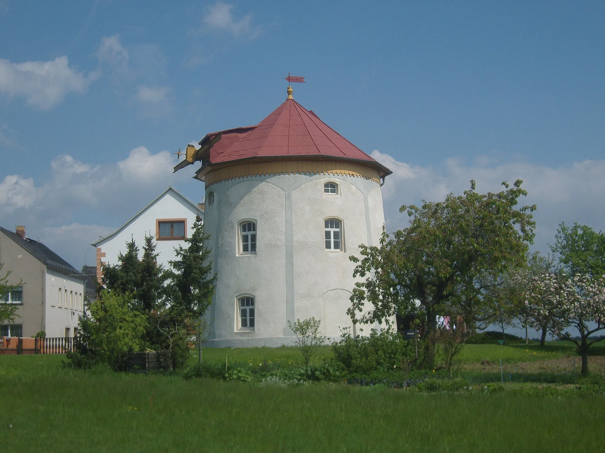 Photo showing: Ehemalige Windmühle in Schönborn im Landkreis Meißen in Sachsen