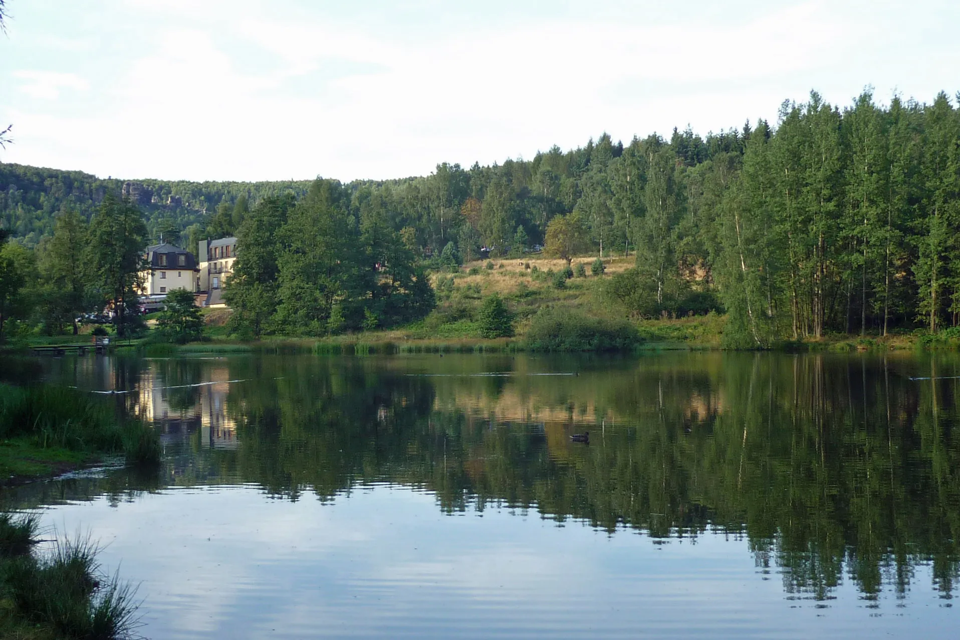 Photo showing: Teich in Eiland/Ostrov im Elbsandsteingebirge