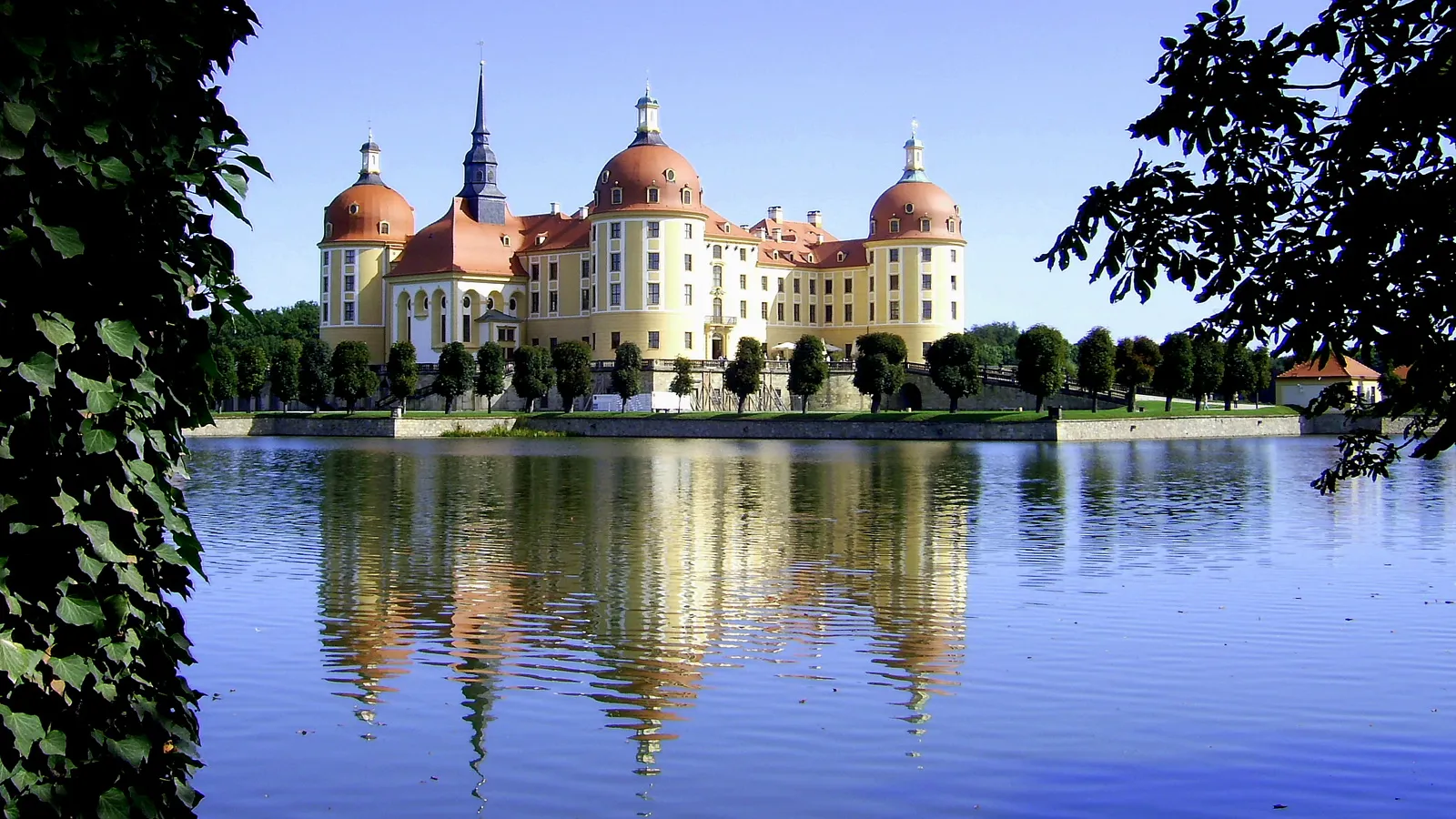 Photo showing: Blick auf Schloss Moritzburg in Sachsen