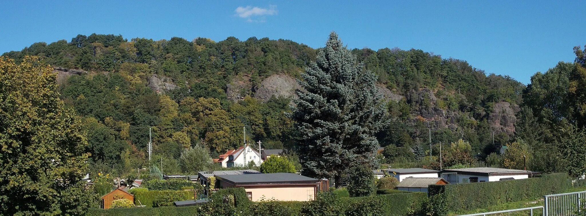 Photo showing: Eine Felsformation in Freital Hainsberg