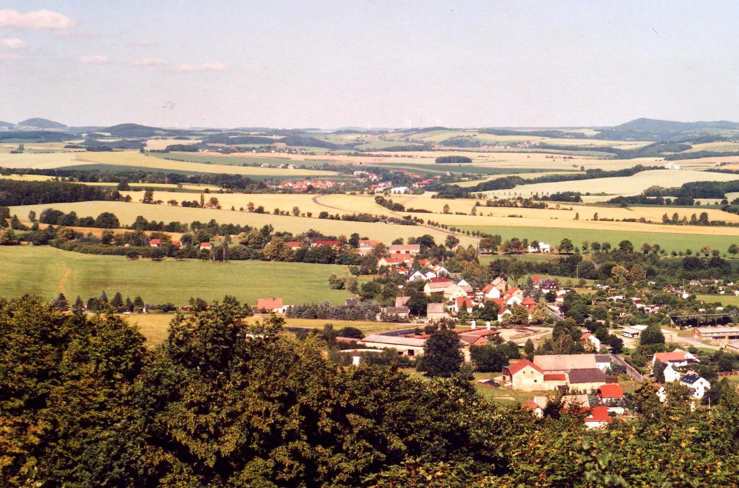 Photo showing: Cottaer Spitzberg: Blick vom Gipfel über Cotta nach Westen