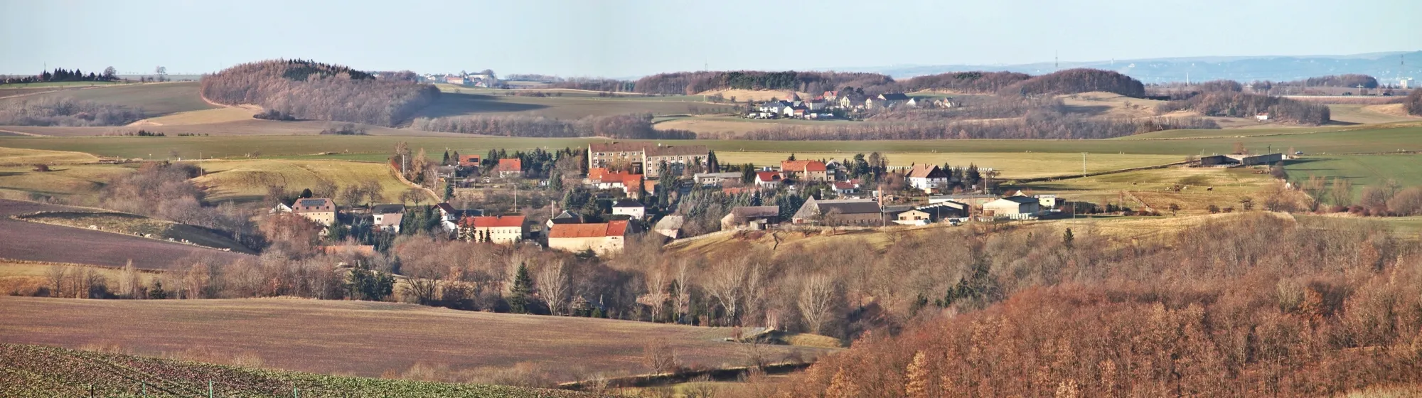 Photo showing: panorama of Biensdorf, a small village north of Liebstadt.