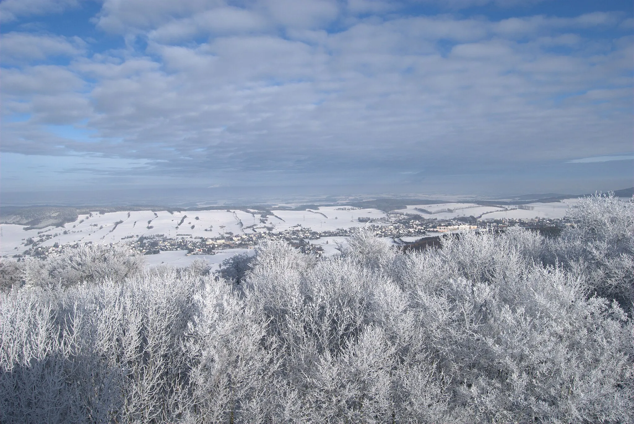 Photo showing: Blick auf Neukrich/Lausitz im Winter