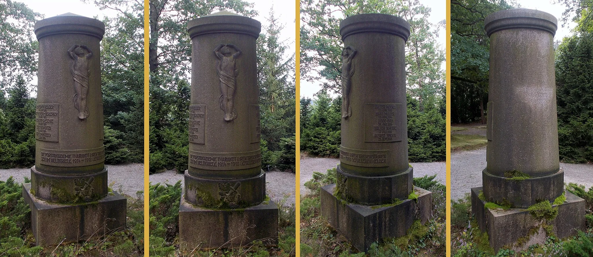 Photo showing: Tharandt, Forstbotanischer Garten, Gedenksäule am Königsplatz