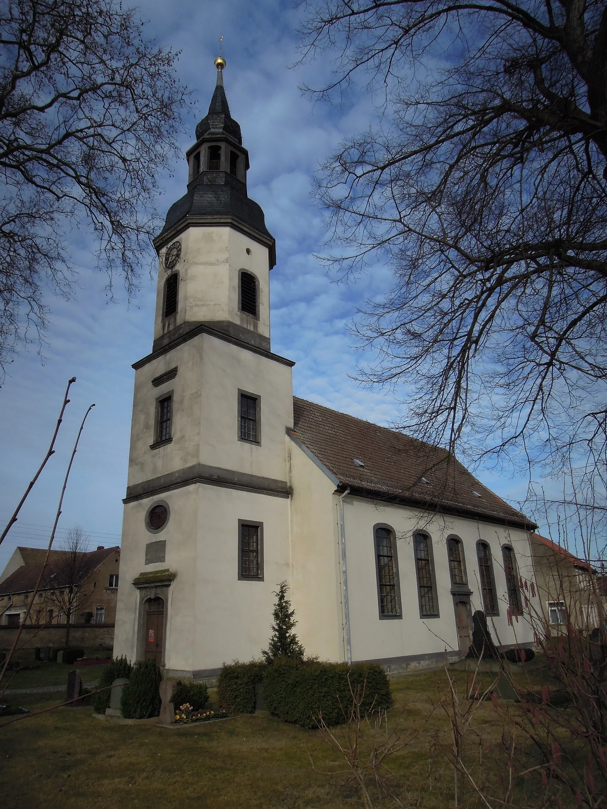 Photo showing: Dorfkirche in Jacobsthal (Straßenansicht von Süden)