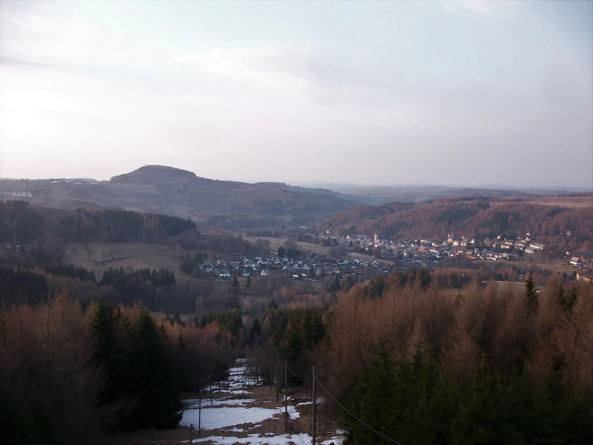 Photo showing: Kohlhaukuppe, Blick nach Geising