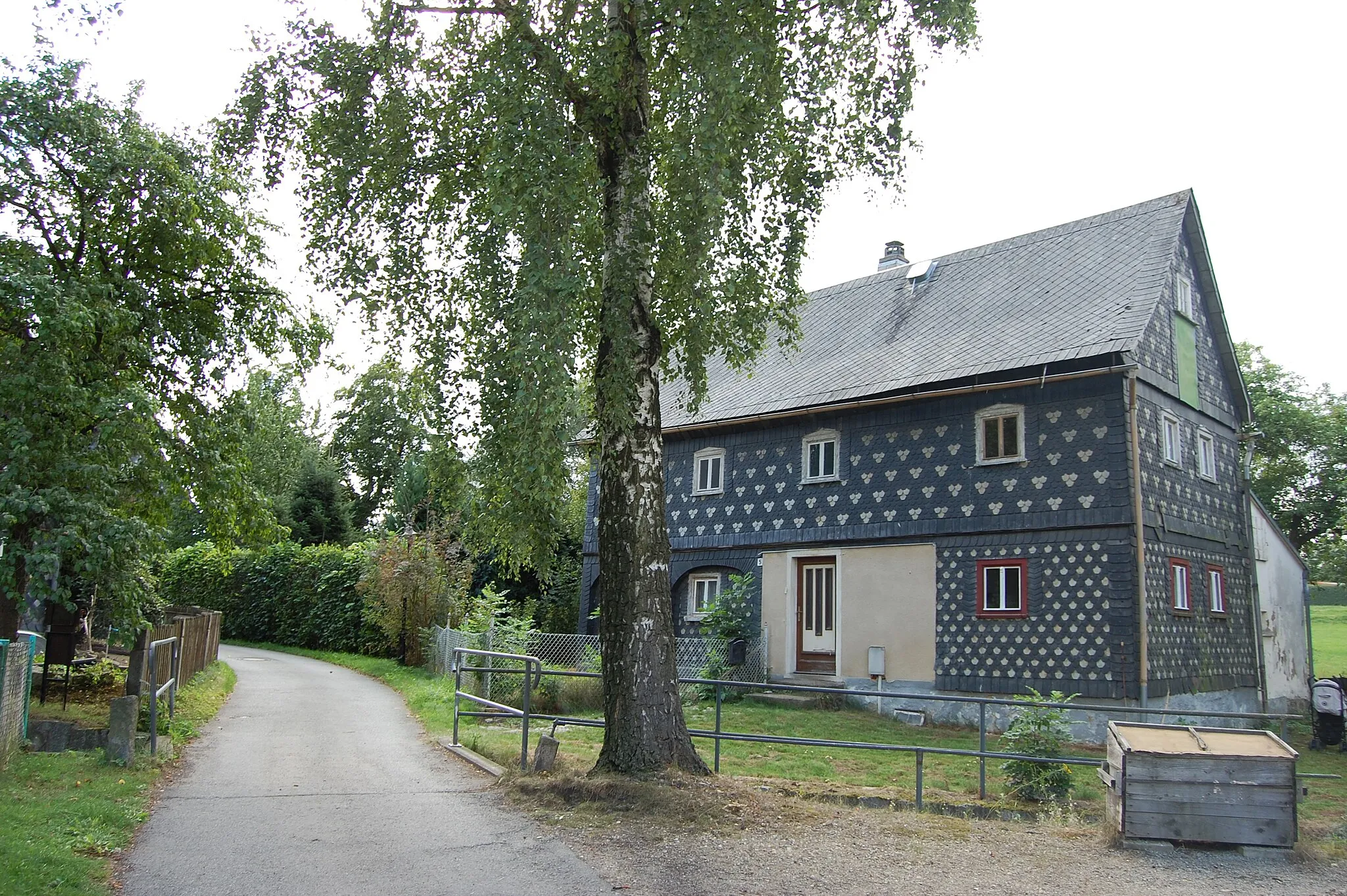 Photo showing: Umgebindehaus Heideberg 5 Niedercunnersdorf in Sachsen