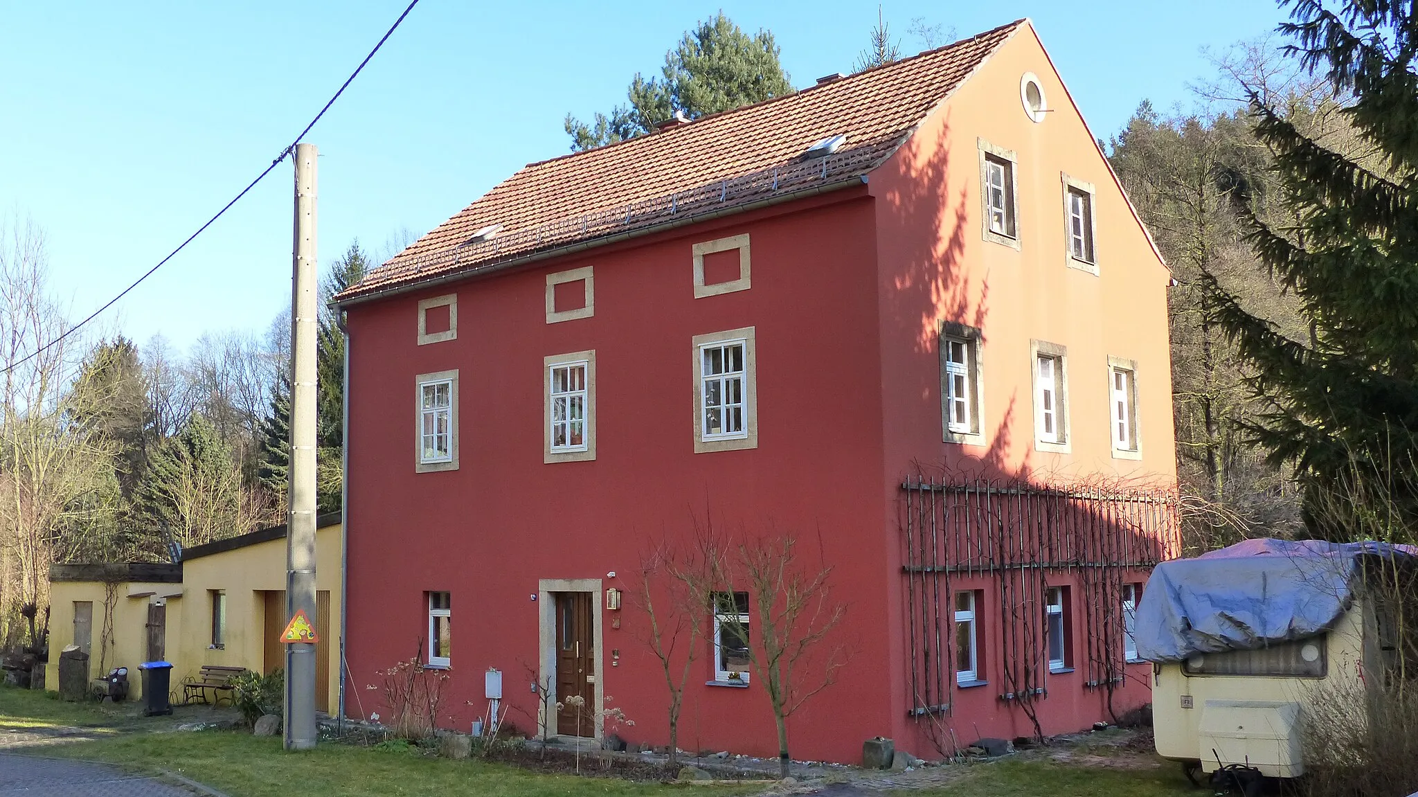 Photo showing: Clausmühle, Am Buschbad 12a-12b, Dobritz (Meißen)